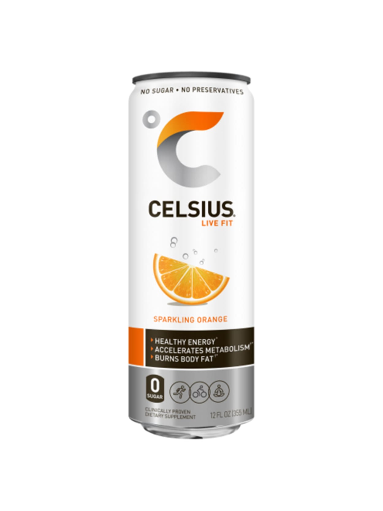 Celsius Sparkling Fitness Drinks Orange 12 Oz Pack Of 12 Office Depot