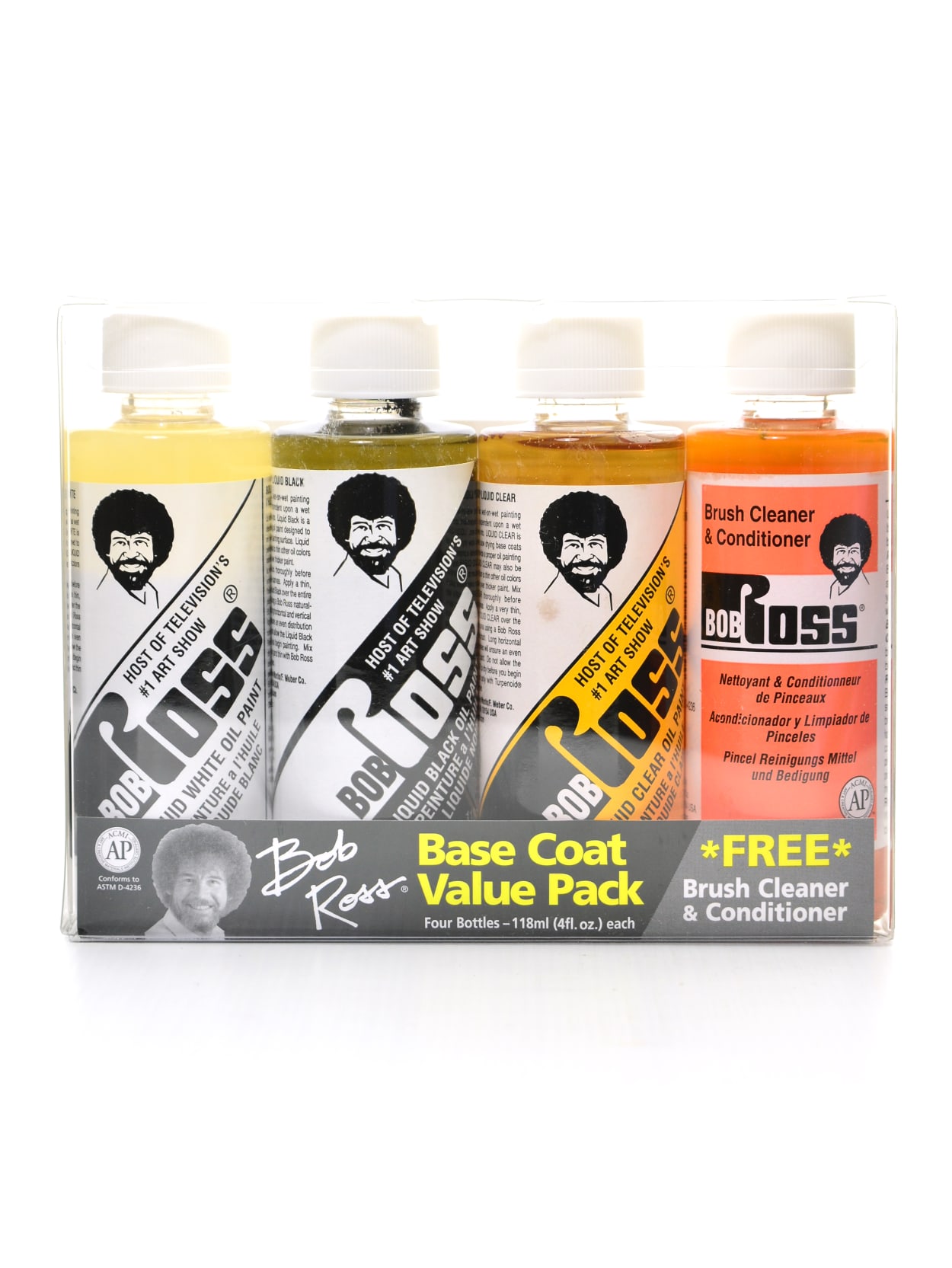 Bob Ross Base Coat Value Pack With Brush Cleaner Office Depot