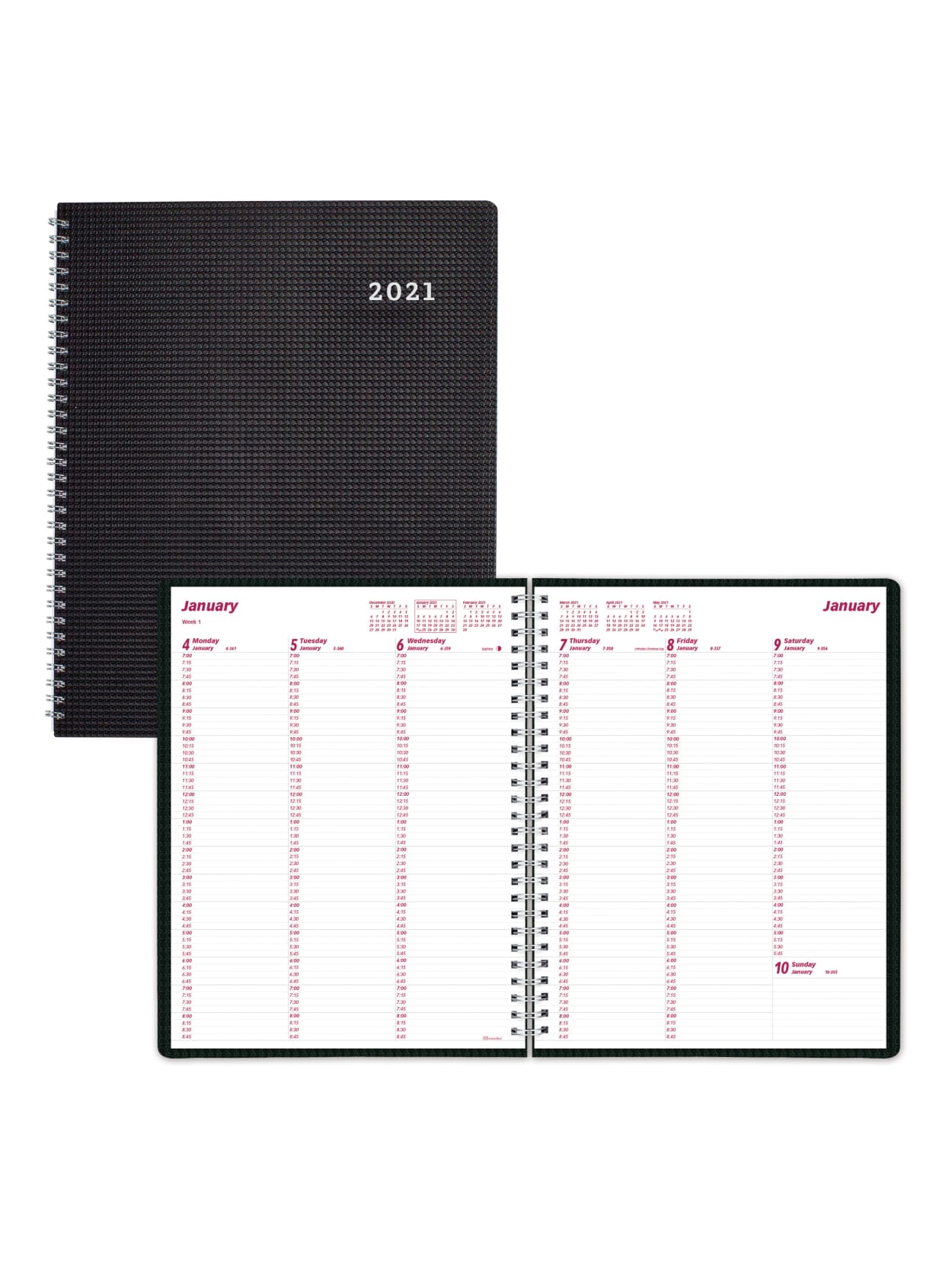 Brownline Duraflex Weekly Planner 11 X 8 12 50percent Recycled Fsc Certified Black January To December 2021 Office Depot