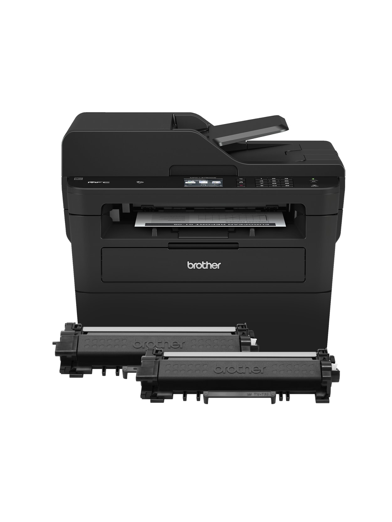 Brother Compact Mfc L2750dw Xl Wireless Laser All In One Monochrome Printer Office Depot