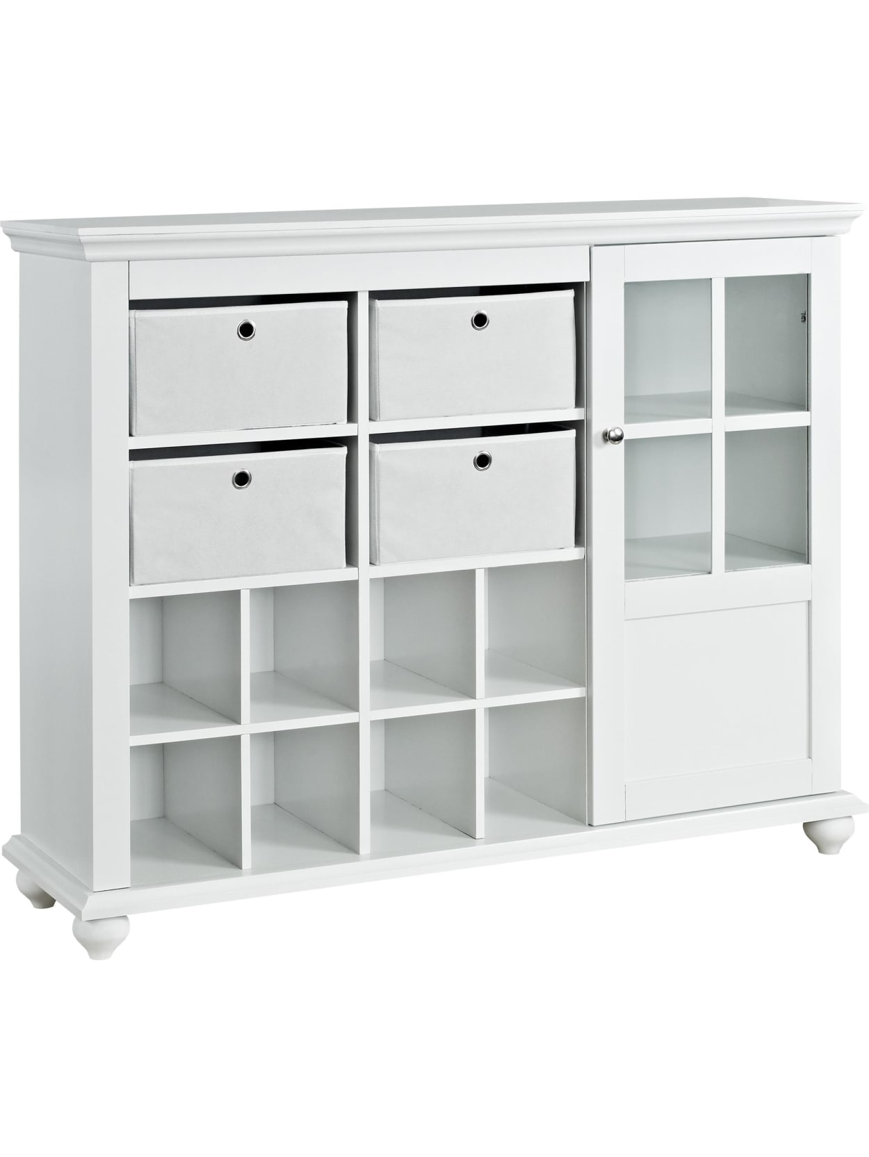 Ameriwood Home Reese Park Storage Cabinet 3 Shelves White Office Depot