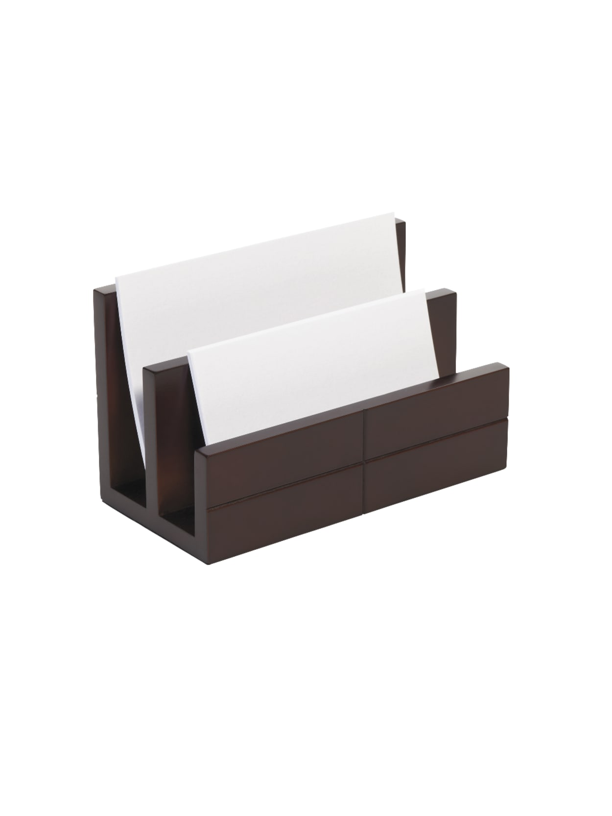 Realspace Espresso Wood Letter Sorter Brown Office Depot