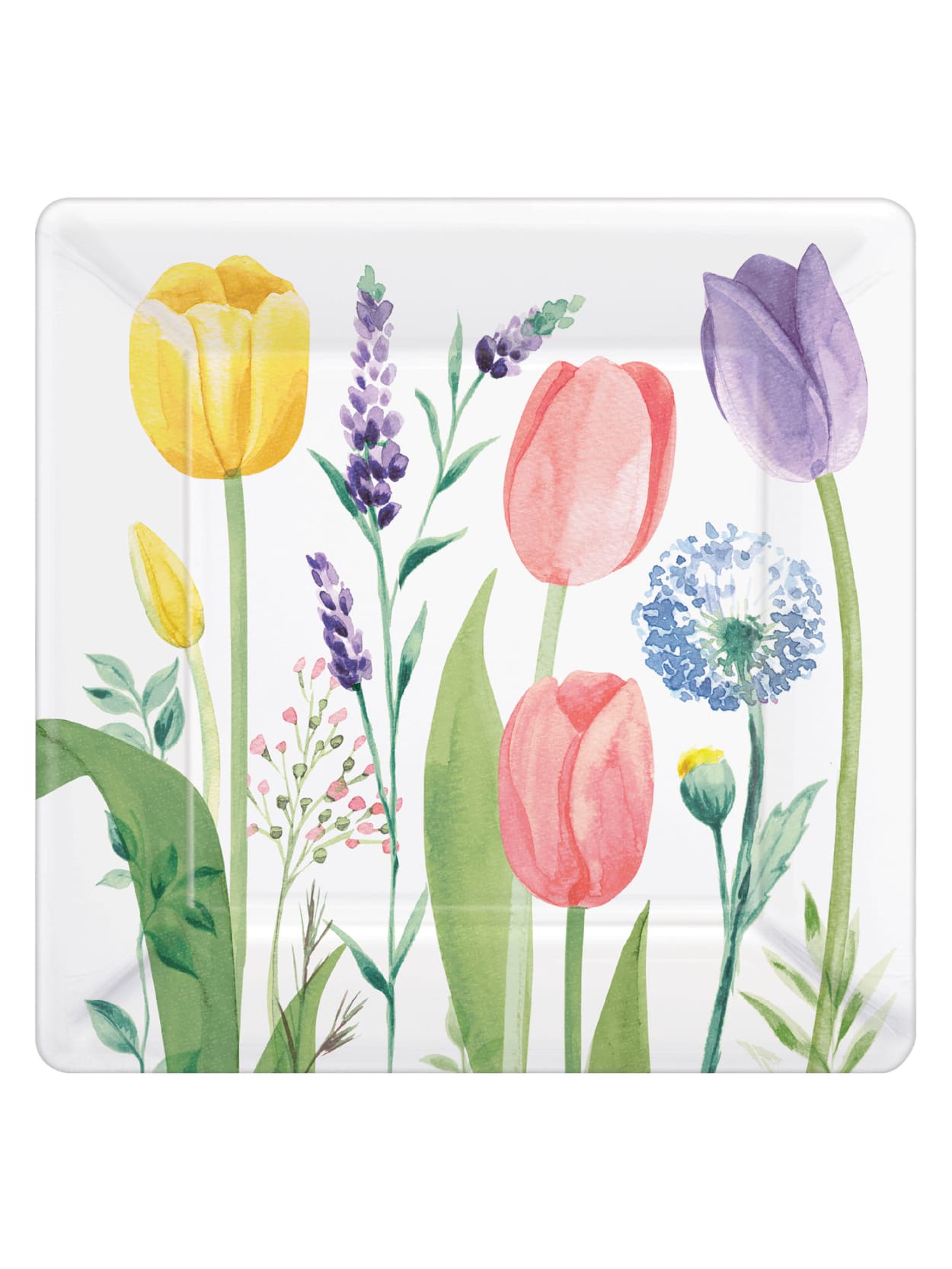 Amscan Tulip Garden 7 Paper Plates Office Depot