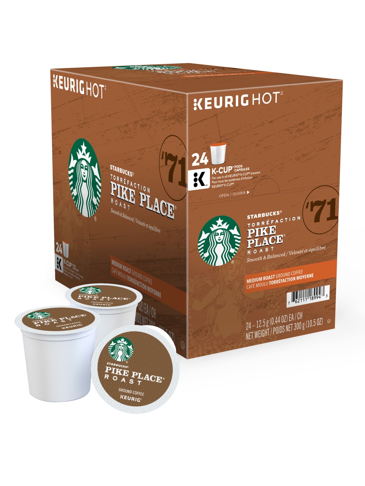 Starbucks Pike Place Coffee Single Serve K Cup Carton Of 24