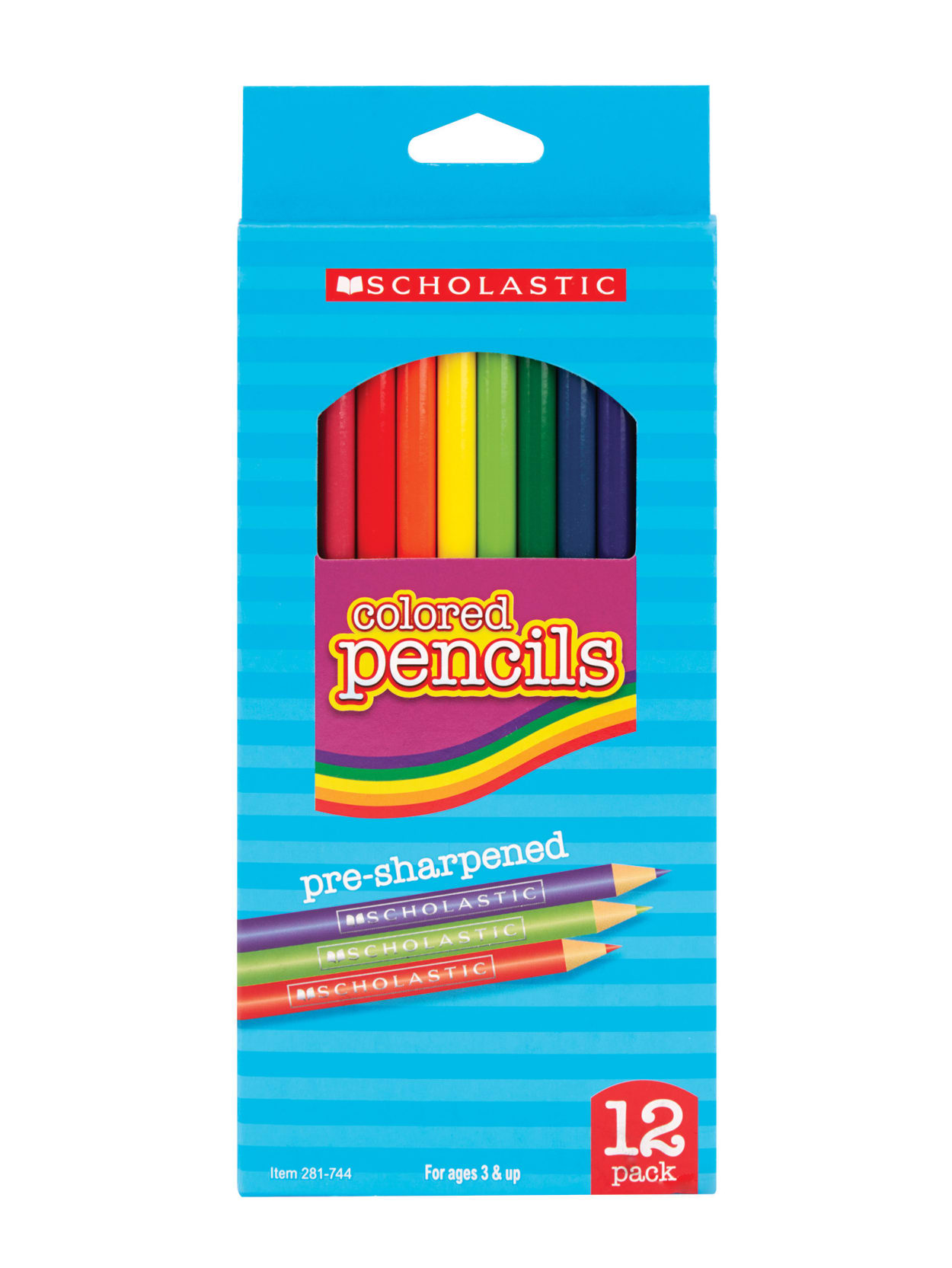 Scholastic Color Pencils 3 3 Mm Assorted Colors Pack Of 12 Pencils Office Depot