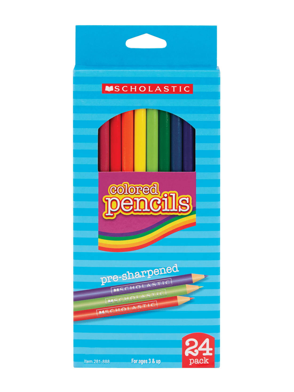 Scholastic Color Pencils 3 3 Mm Assorted Colors Pack Of 24 Office Depot