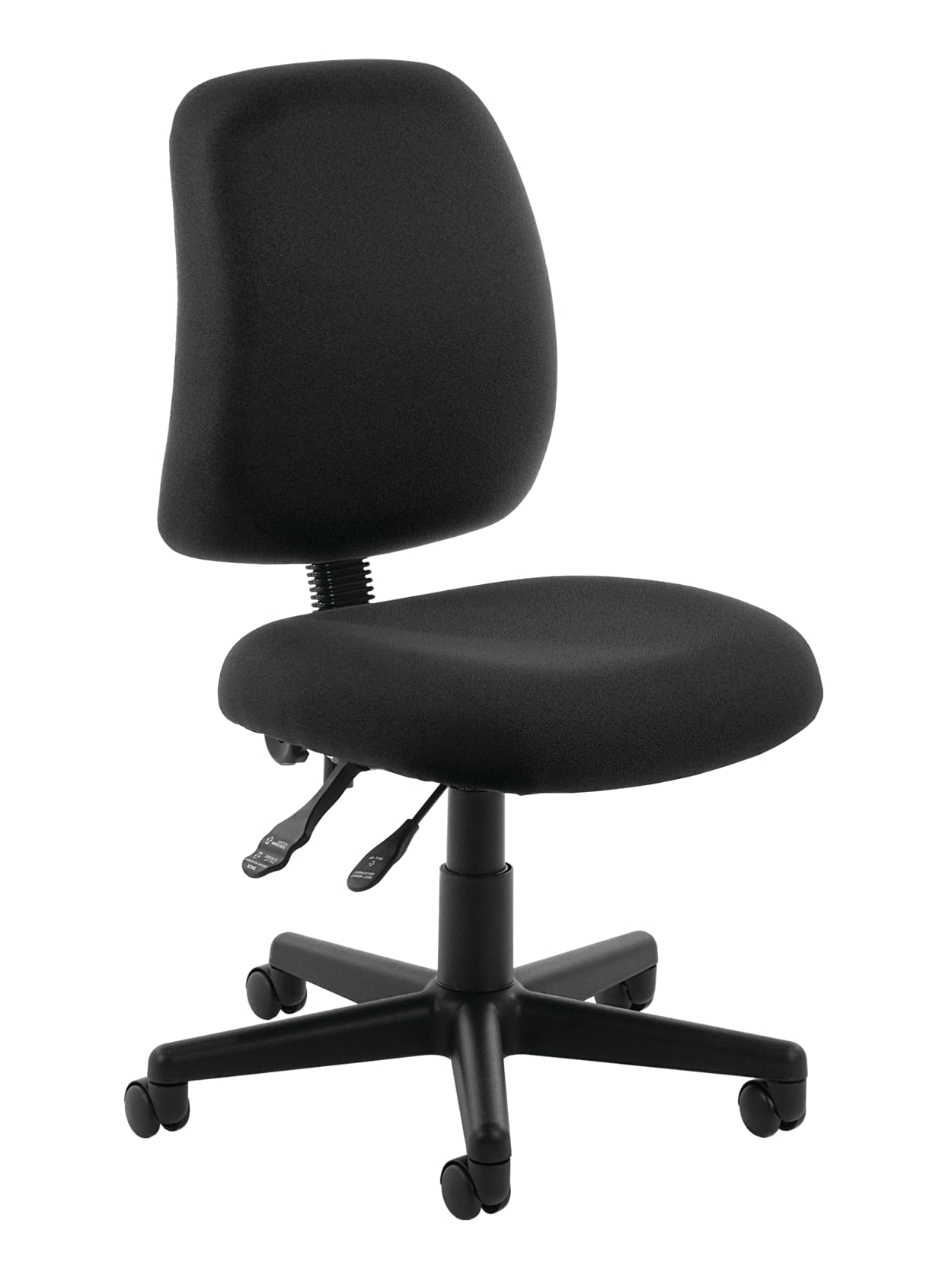 ofm posture chair woarms black  office depot