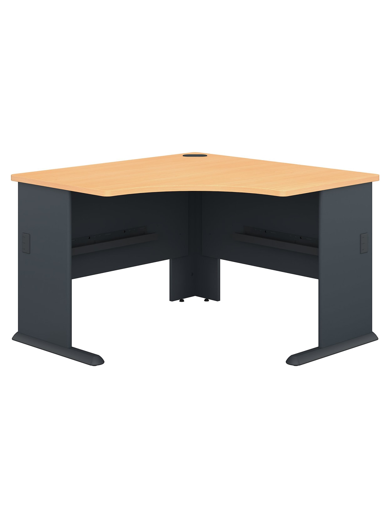 Bush Office Advantage Corner Desk 29 78 H X 47 14 W X 47 14 D Beechslate Standard Delivery Service Office Depot