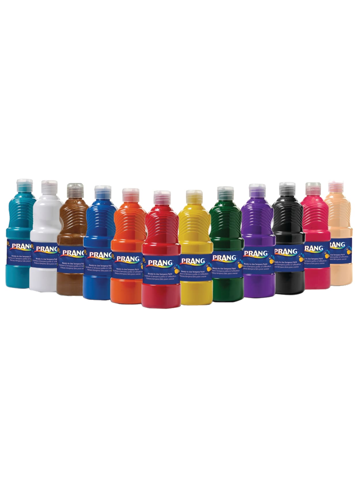 Prang Ready To Use Tempera Paint 16 Oz Assorted Colors Pack Of 12