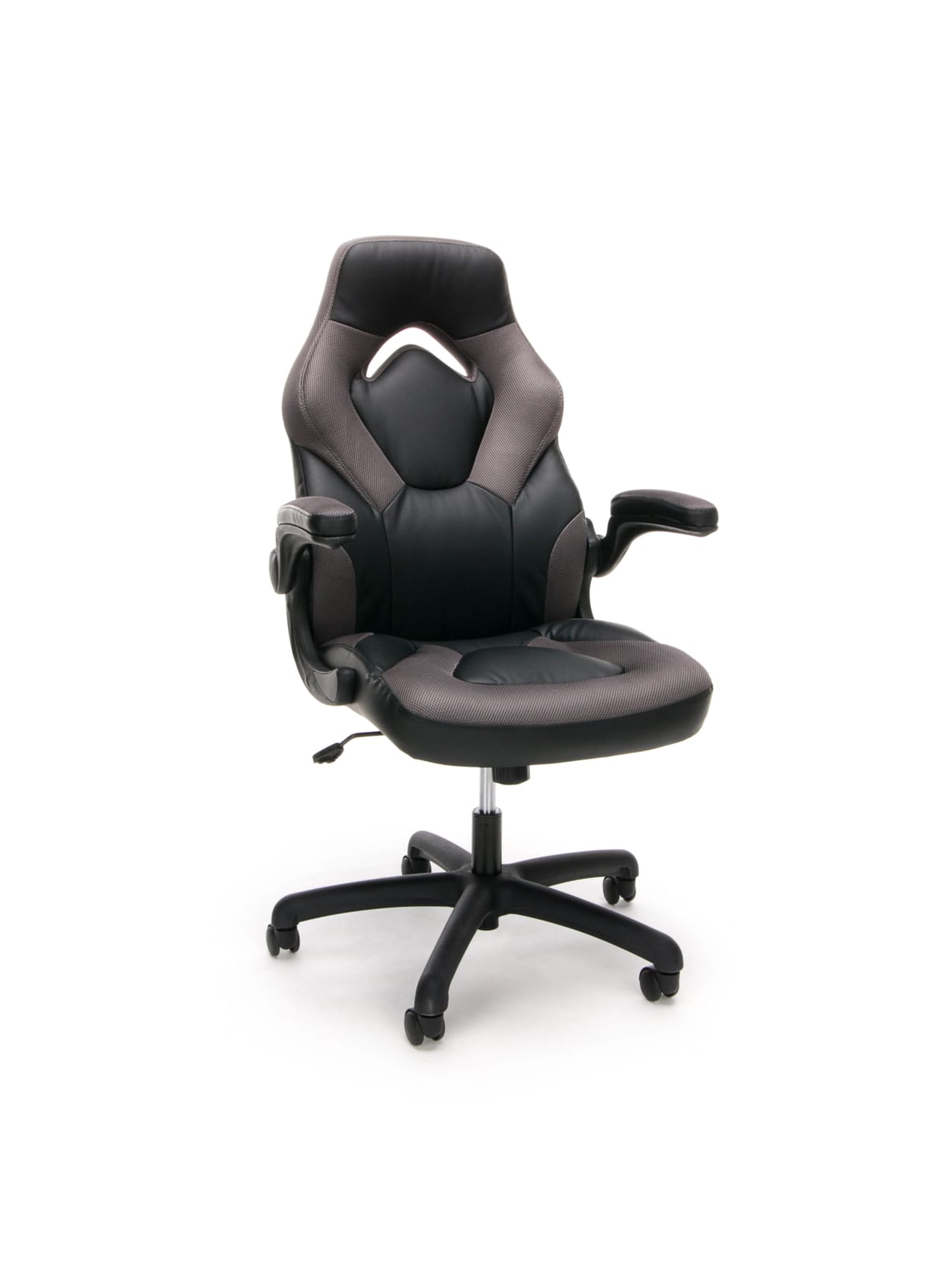 Ofm Racing High Back Gaming Chair Grayblack Office Depot