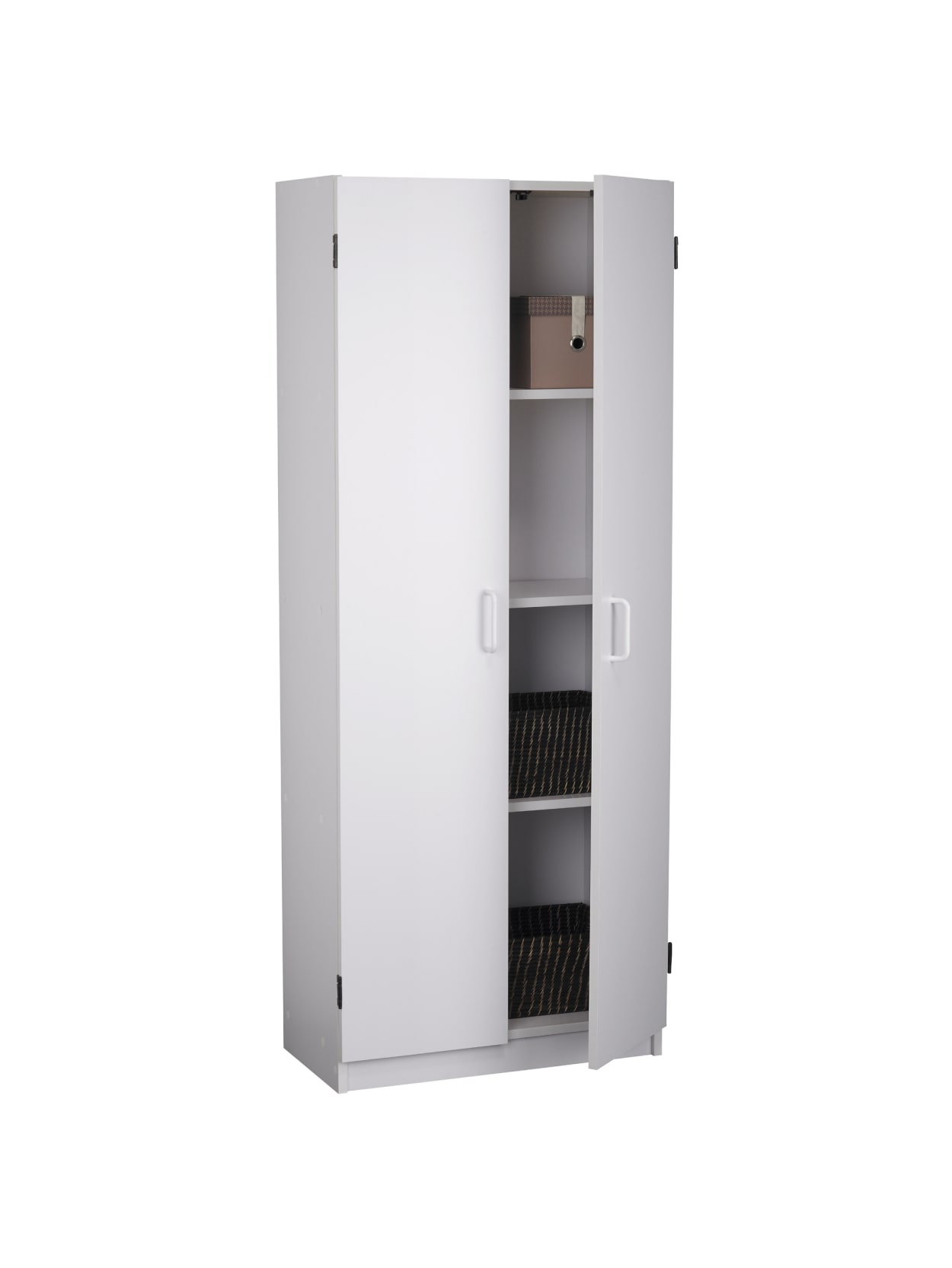 cheap tall storage cabinet on Ameriwood Home 2 Door Storage Cabinet White Office Depot