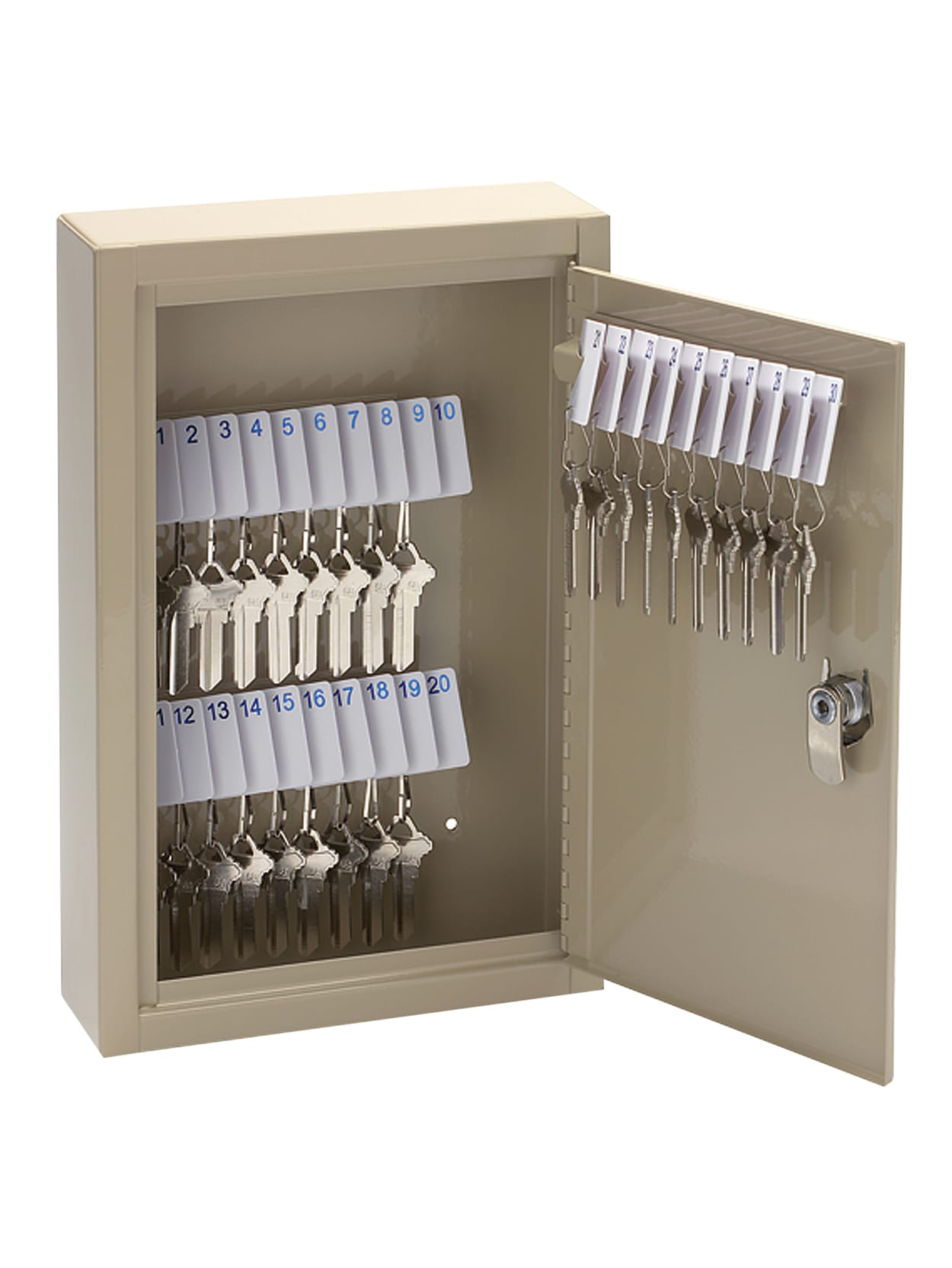 Office Depot Brand High Security Locking 30 Key Cabinet 12 1116 H X 8 18 W X 2 12 D Sand Office Depot