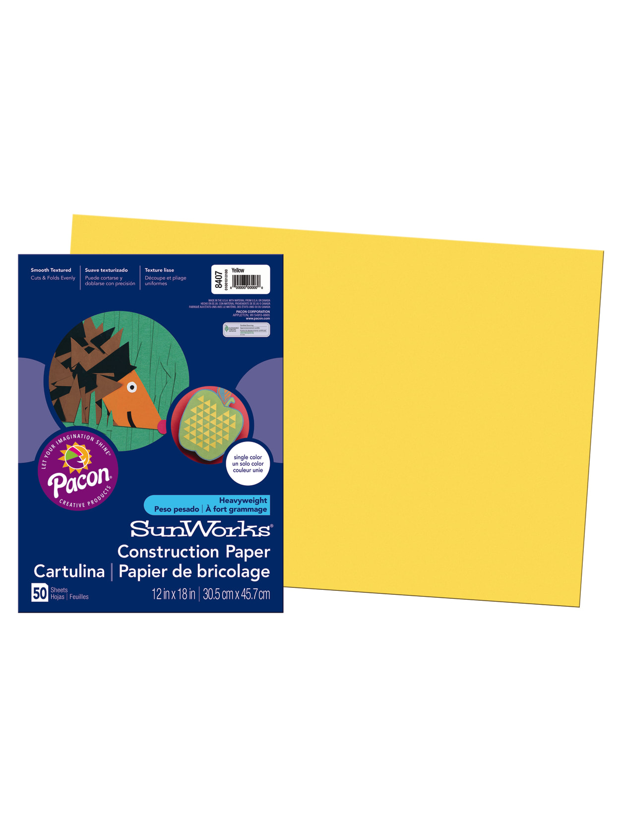 Sunworks Construction Paper 12 X 18 Yellow Pack Of 50 Office Depot