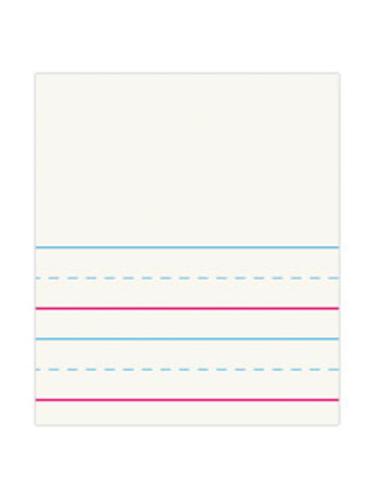 Red And Blue Lined Handwriting Paper Printable