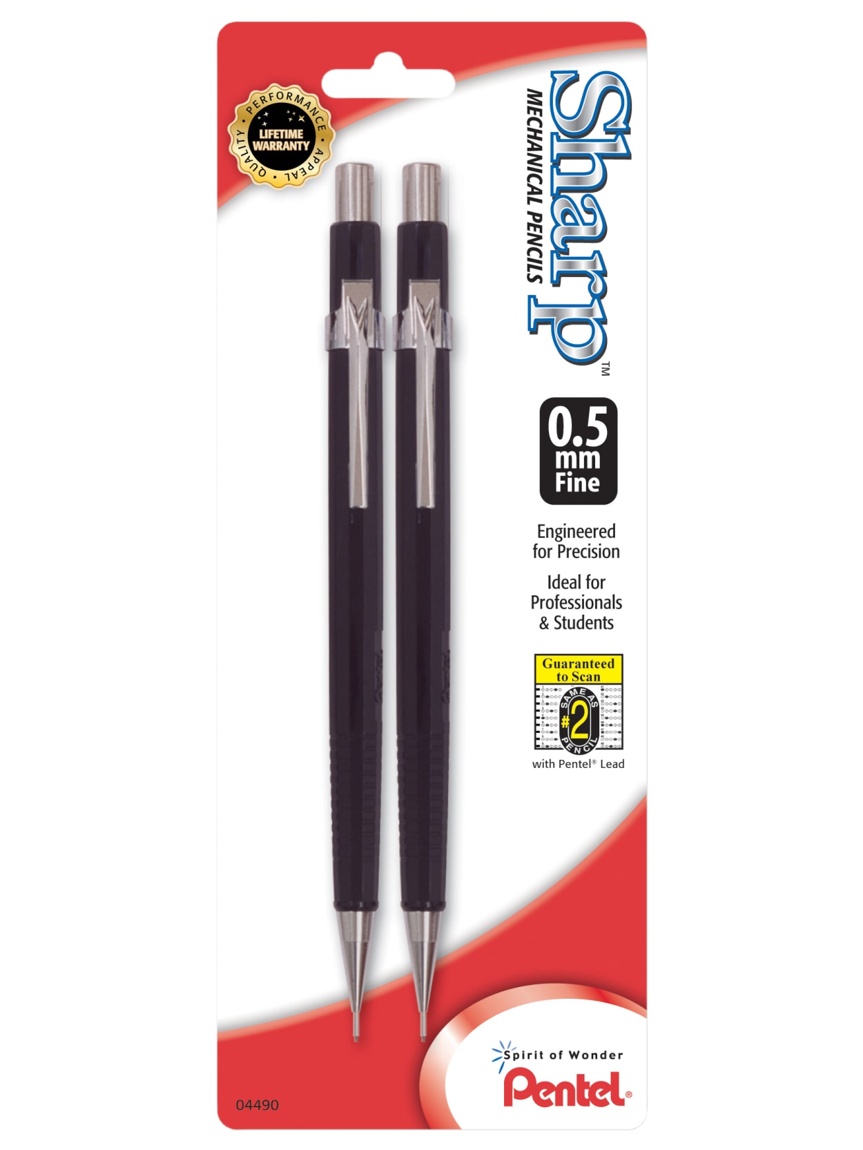 Pentel Automatic Sharp Mechanical Pencils 0 5 Mm Black Pack Of 2