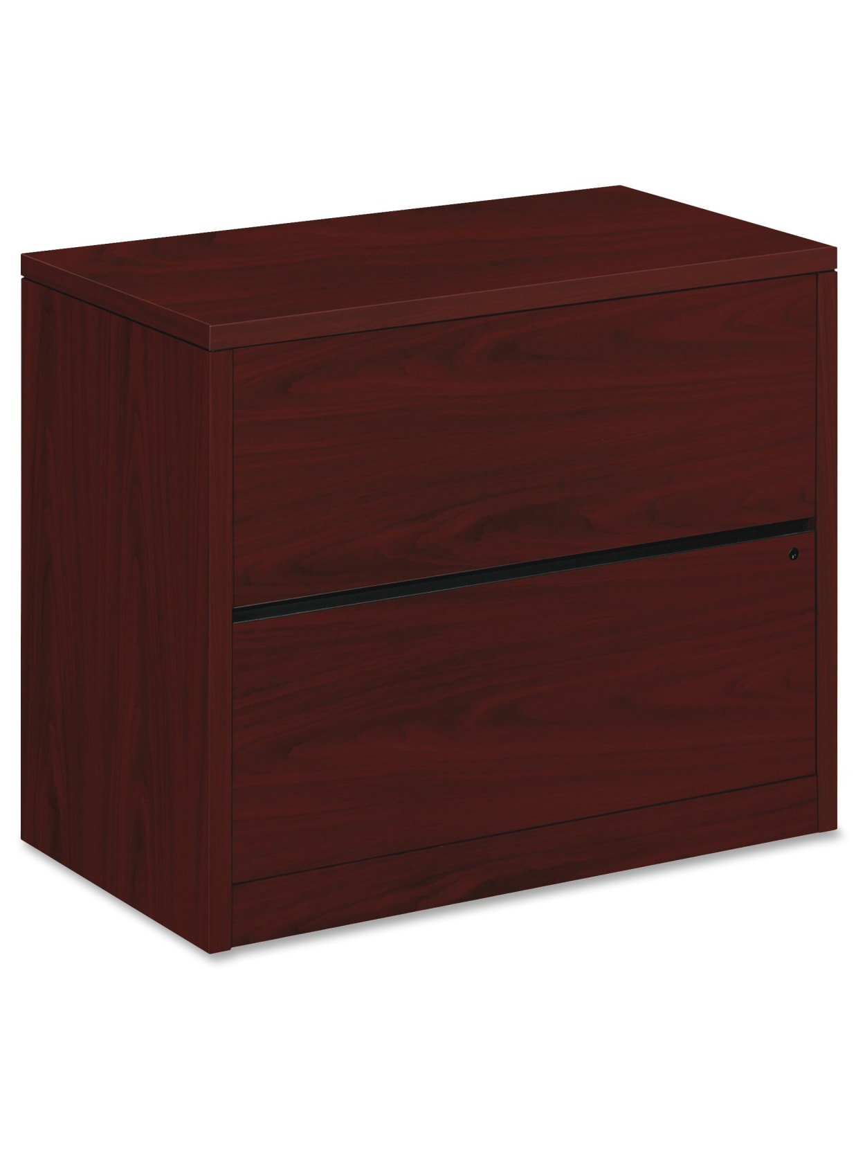 hon 2 drawer lateral file cabinet on Hon 10500 36 W Lateral 2 Drawer File Cabinet Mahogany Office Depot