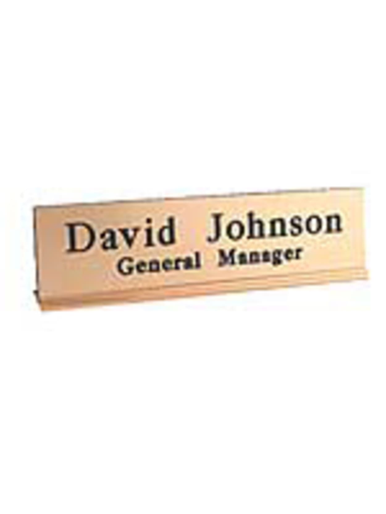 Custom Engraved Plastic Desk Signs With Metal Holder 2 X 8 Office Depot