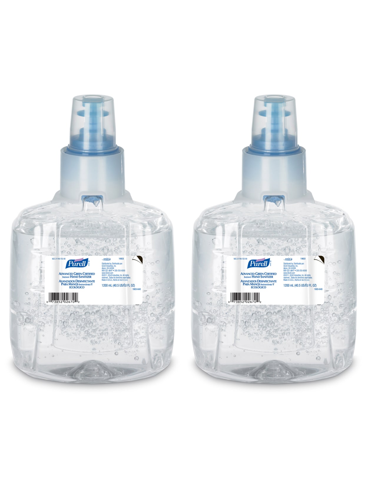 Purell Advanced Hand Sanitizer Green Certified Gel Refill 1200 Ml