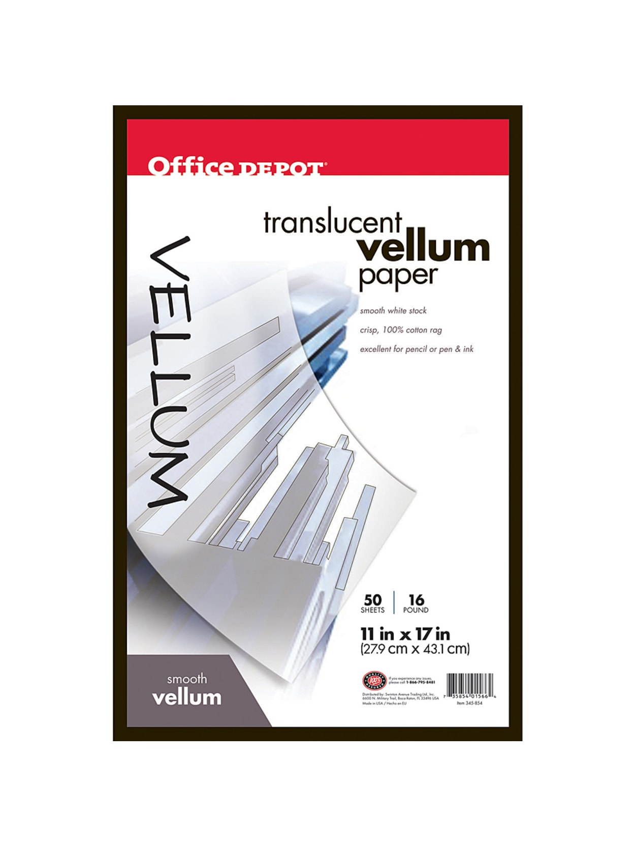 Office Depot Brand Tracing Paper 11 X 17 50 Sheets Office Depot