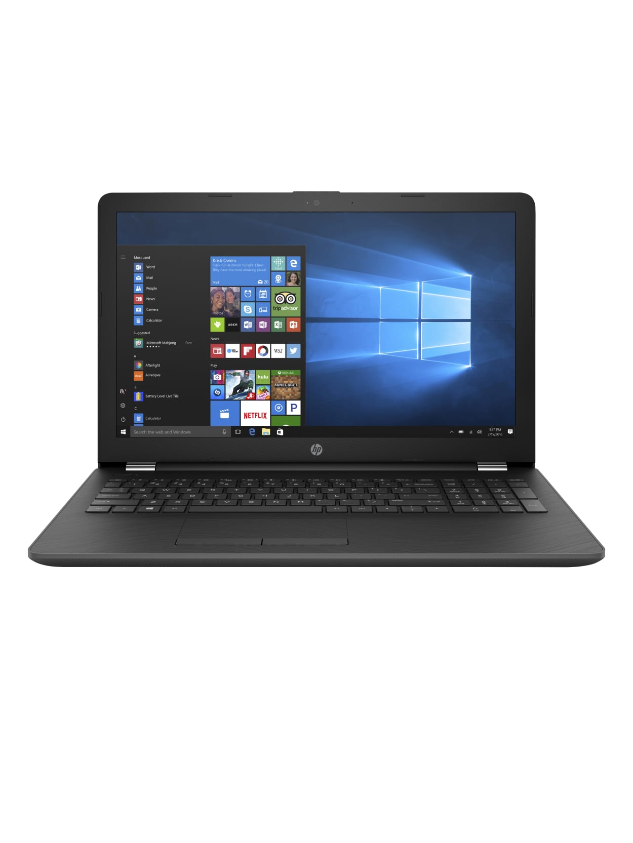 Hp 15 Bs076nr Laptop 15 6 Touch Screen 6th Gen Intel Core I3 8gb Memory 1tb Hard Drive Windows 10 Home Office Depot