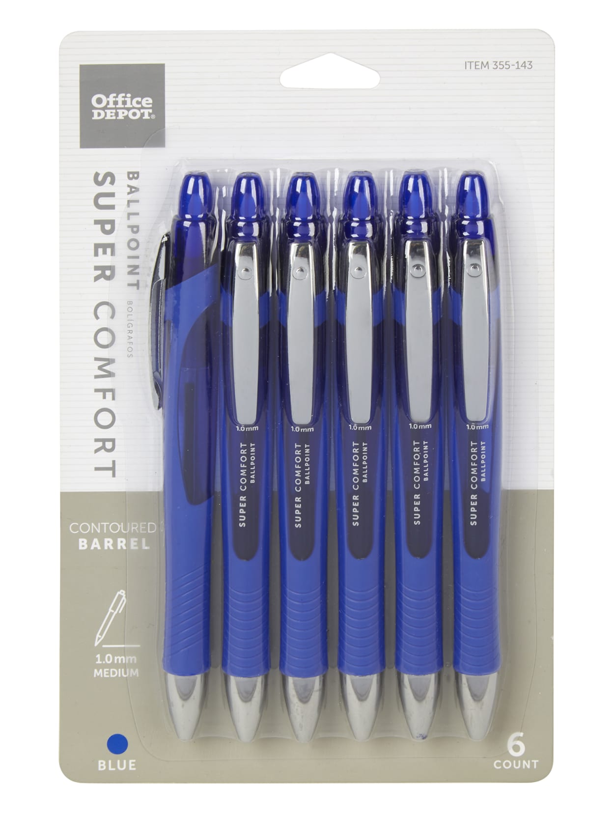 retractable blue ink pens