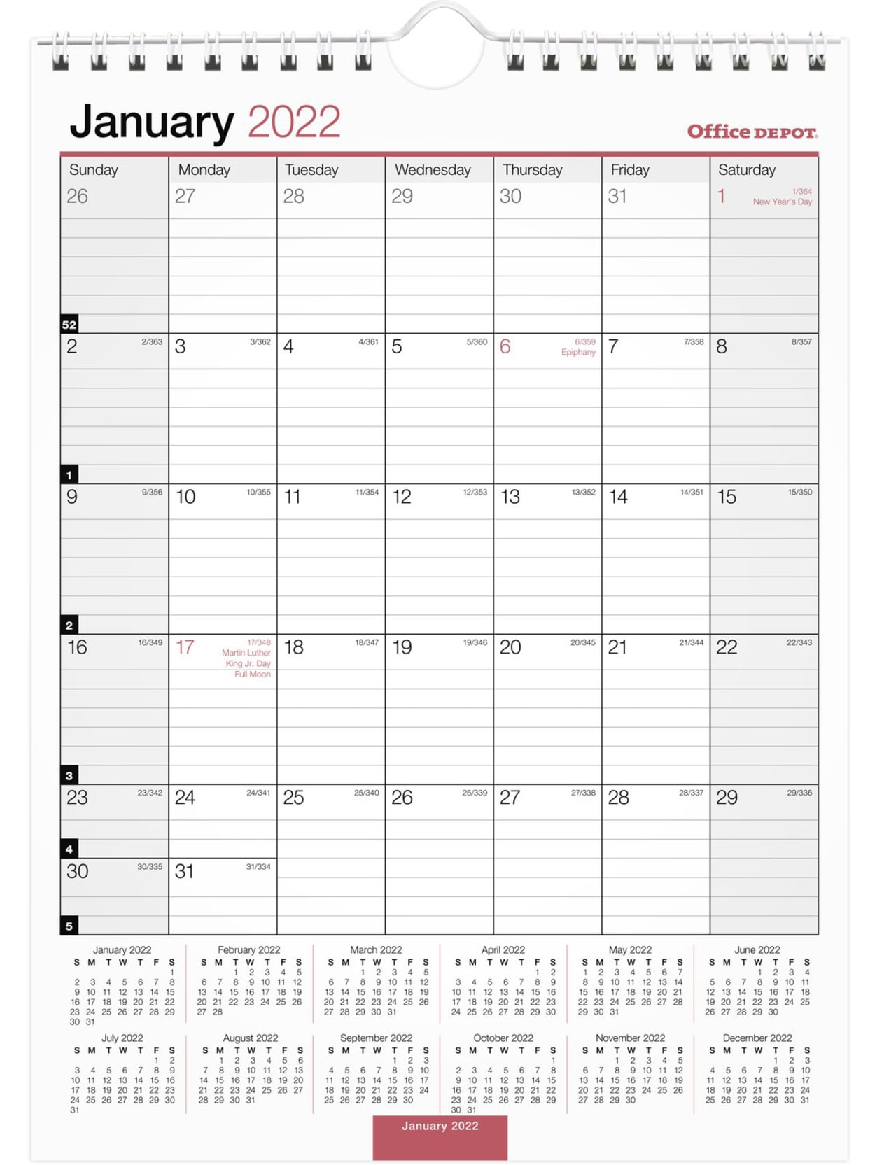 Officemax Day Calendar 2022