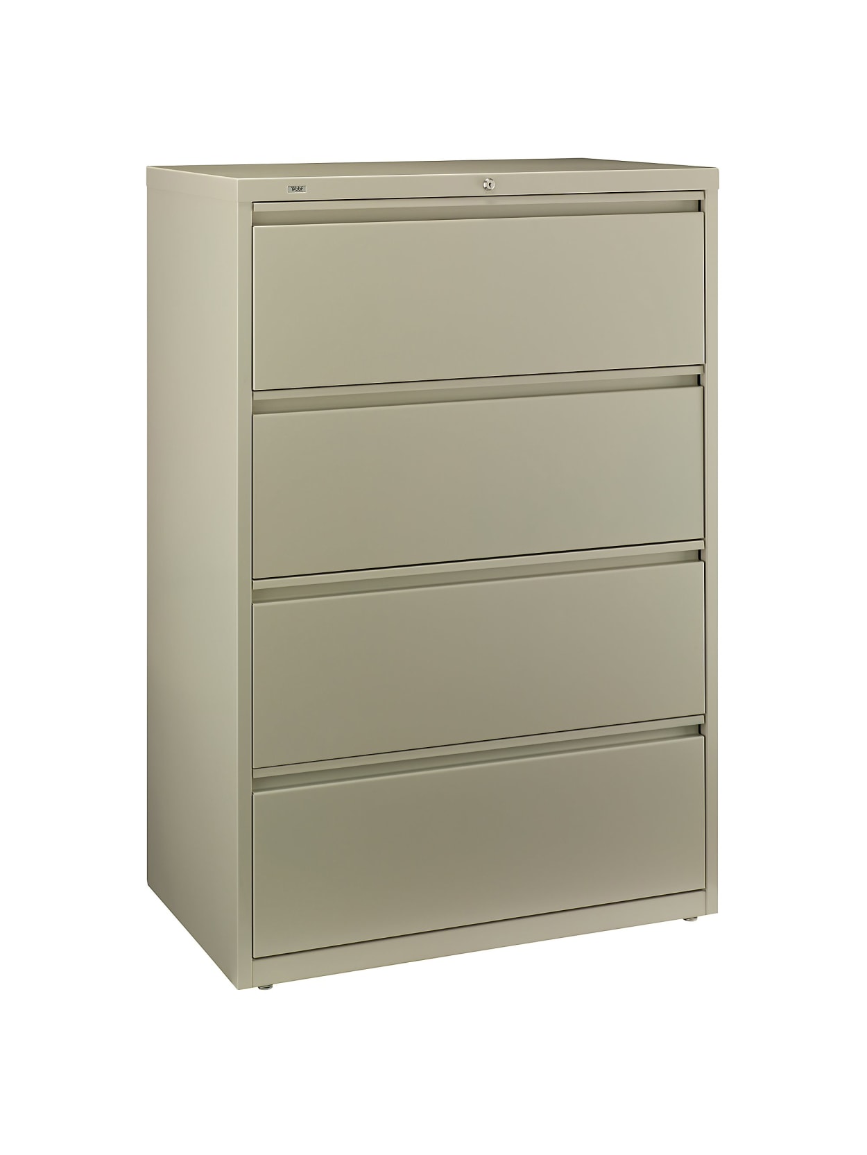 Bush Business Furniture Synchronize 1000 36 W Lateral 4 Drawer File Cabinet Metal Putty Standard Delivery Office Depot