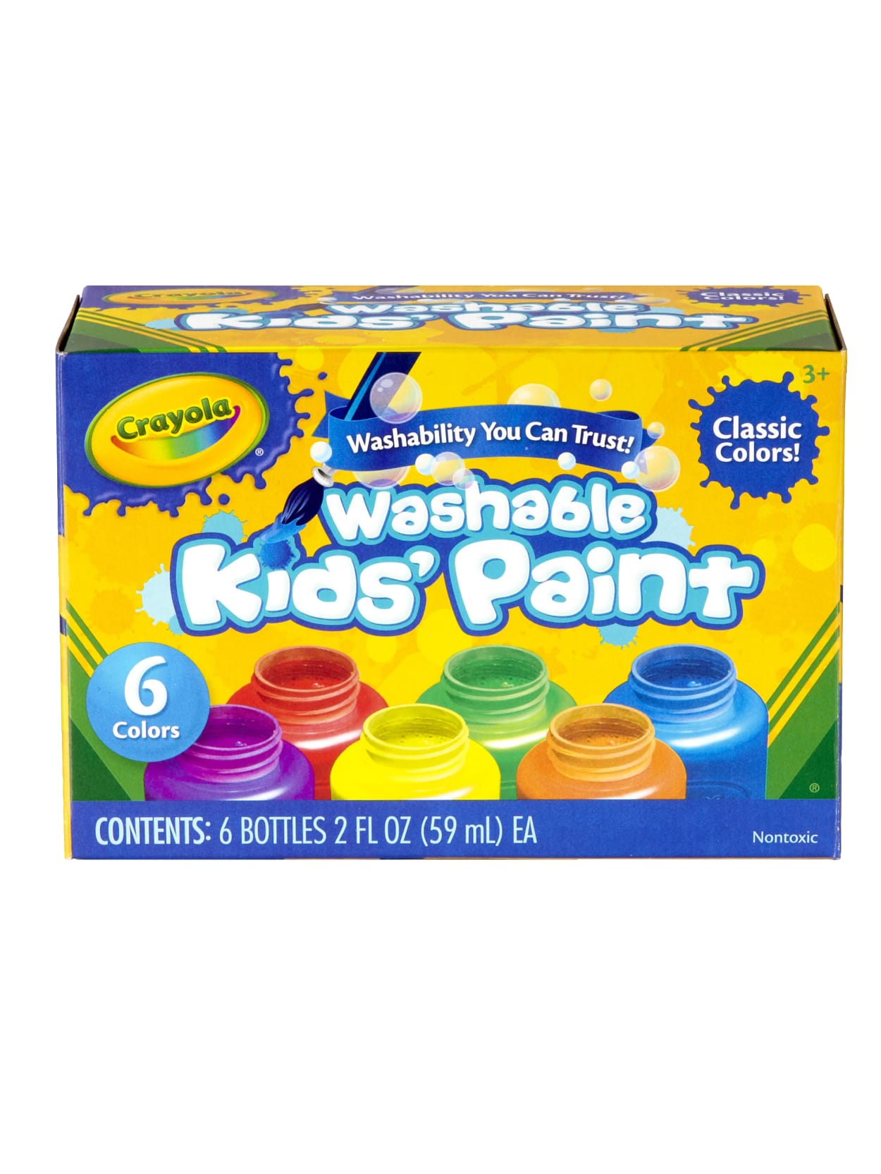 Washable Paint 2 Oz 6set Assorted Office Depot
