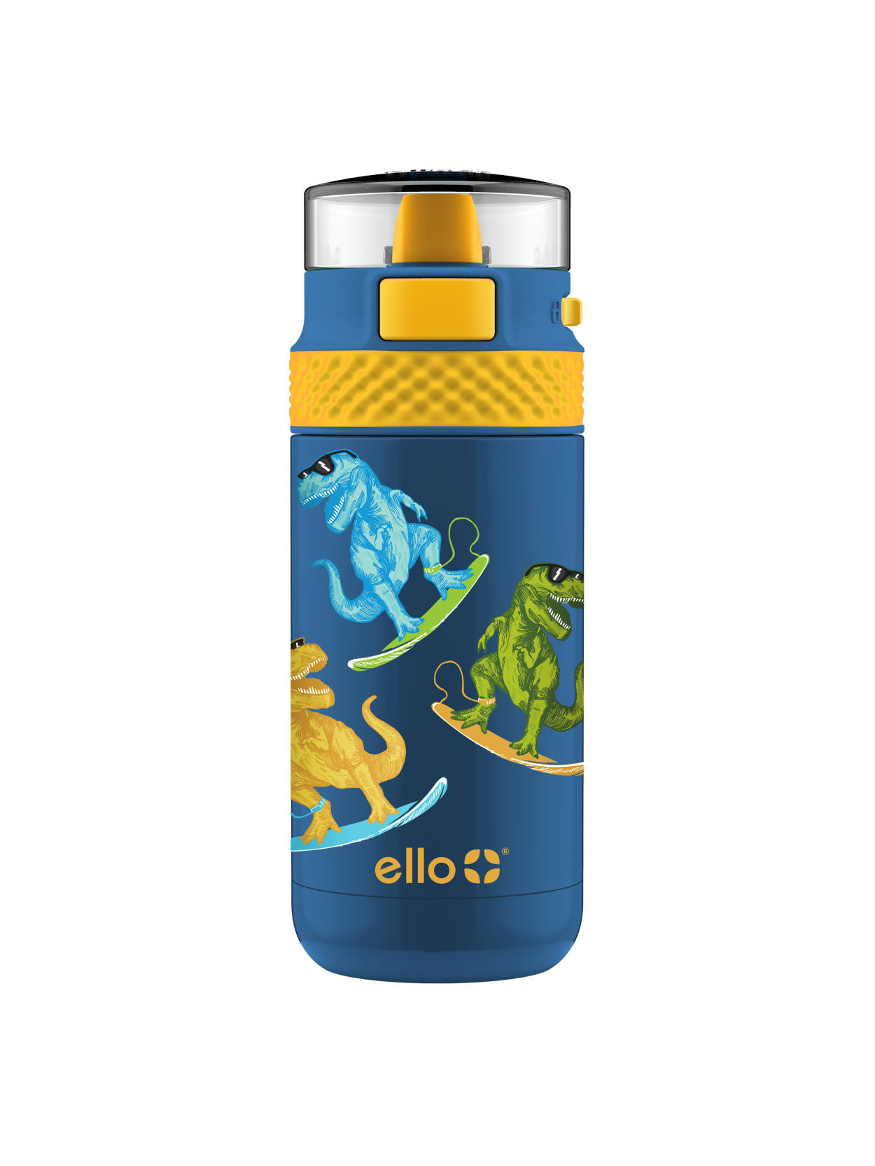 Ello Ride Kids Water Bottle 12 Oz Dinosurf Office Depot