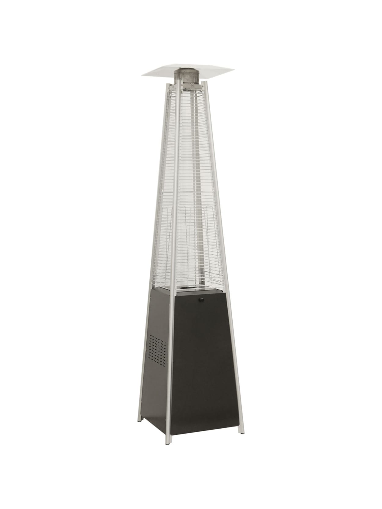 outdoor heaters for patio propane on Hanover 12310 Watts Propane Patio Heater 84 H X 7 25 W Black Office Depot