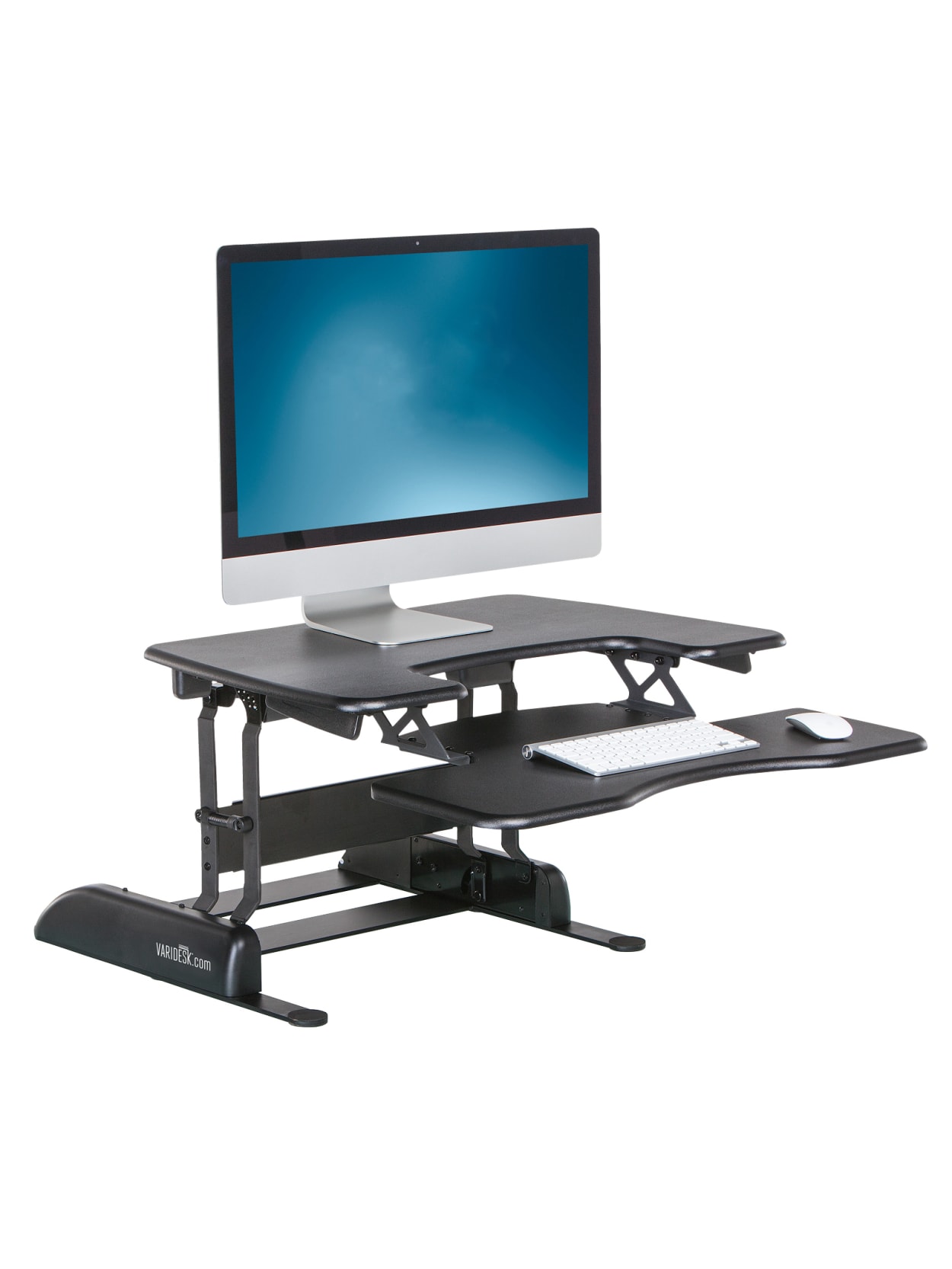 Varidesk Proplus Manual Standing Desk Converter 30 W Black Office Depot