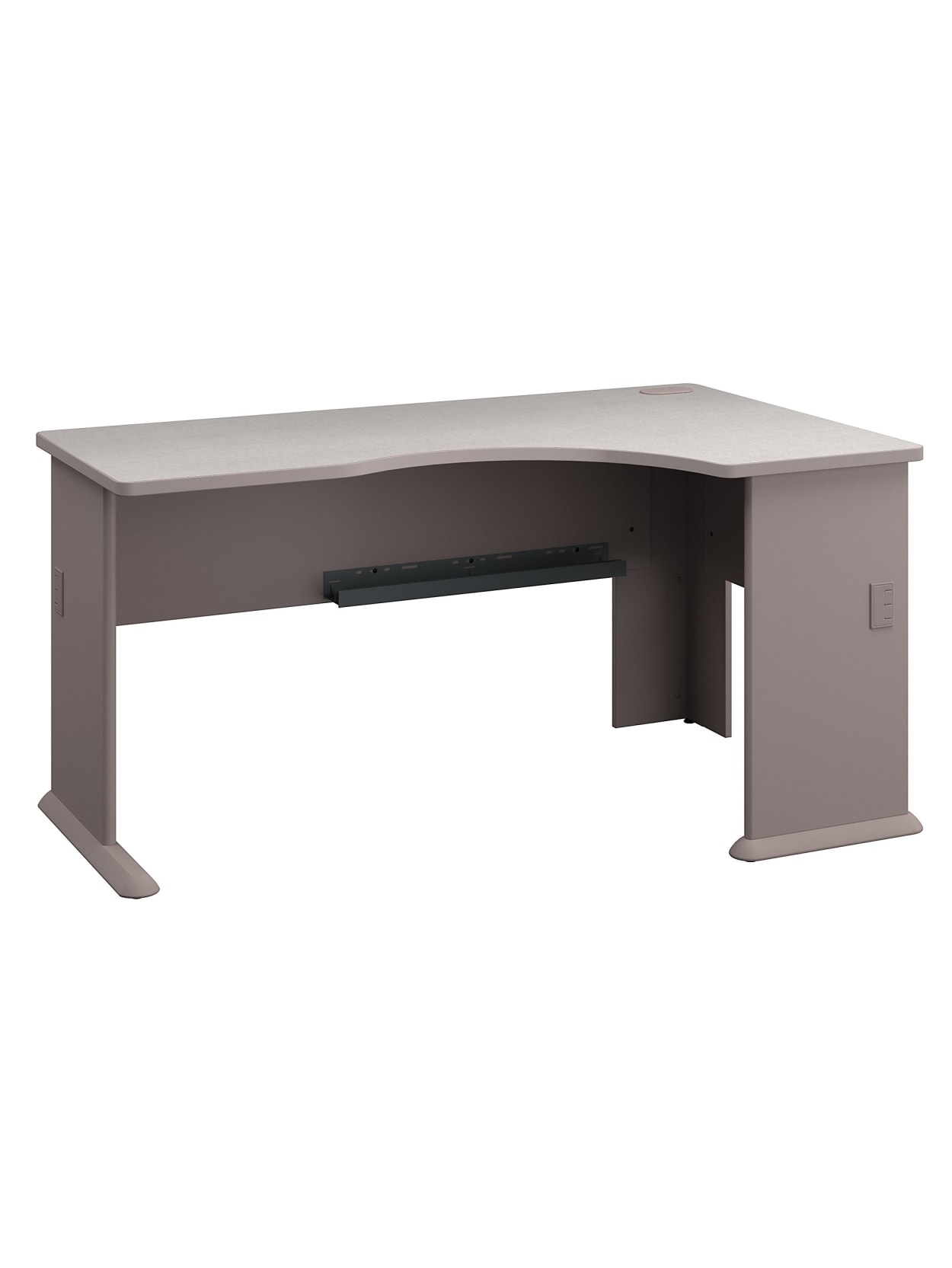 Bush Business Furniture Office Advantage Right Corner Desk Pewterwhite Spectrum Standard Delivery Office Depot