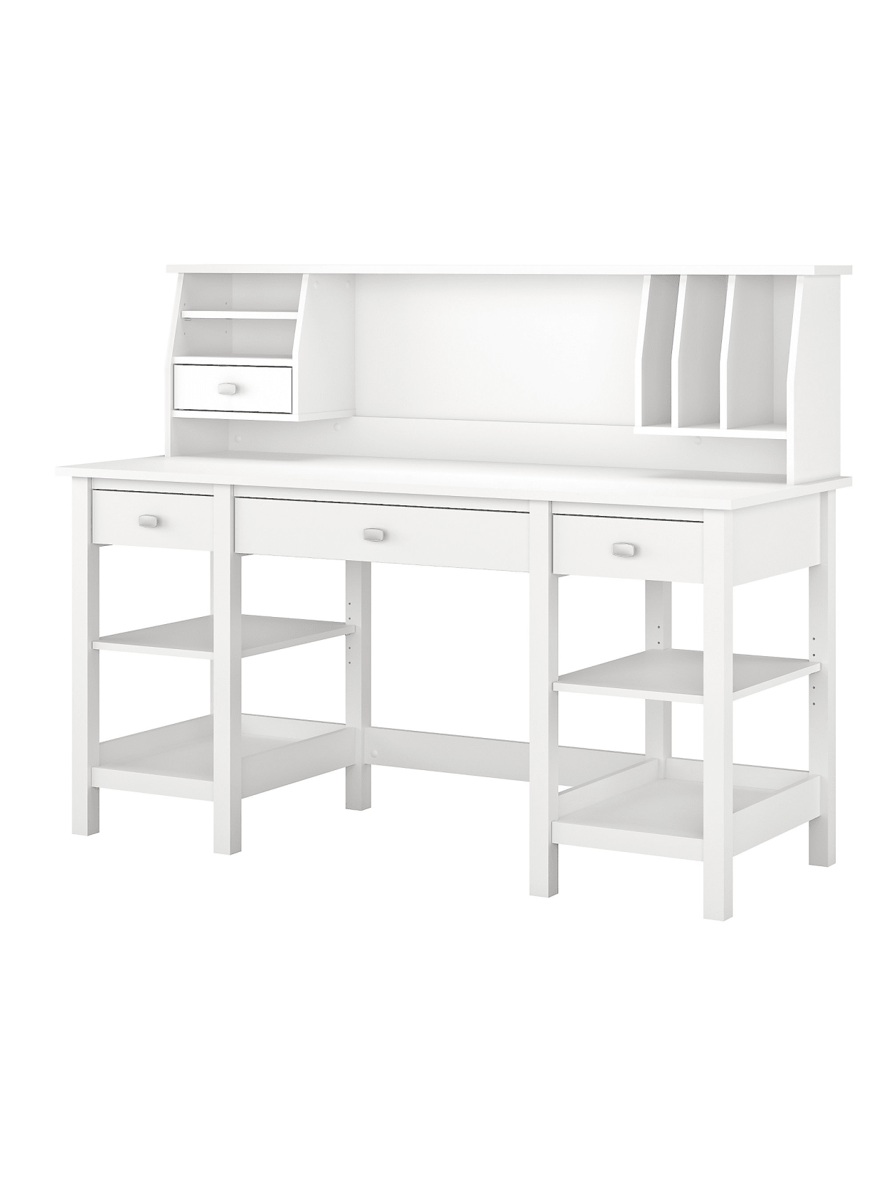 Bush Furniture Broadview 60 W Desk With Storage Shelves And Small Hutch Organizer Pure White Standard Delivery Office Depot Shop our small desk with drawers selection from the world's finest dealers on 1stdibs. bush industries