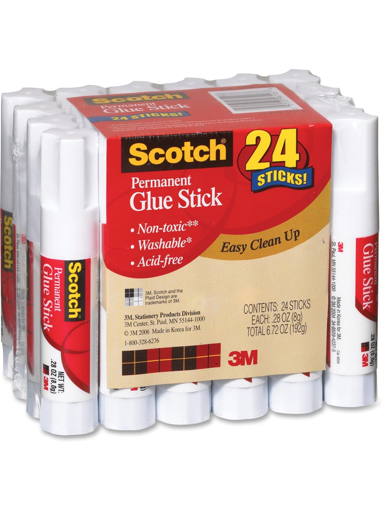 Scotch Glue Stick 28 Oz 24 Pack 0 28 Oz 24 Pack White Office Depot
