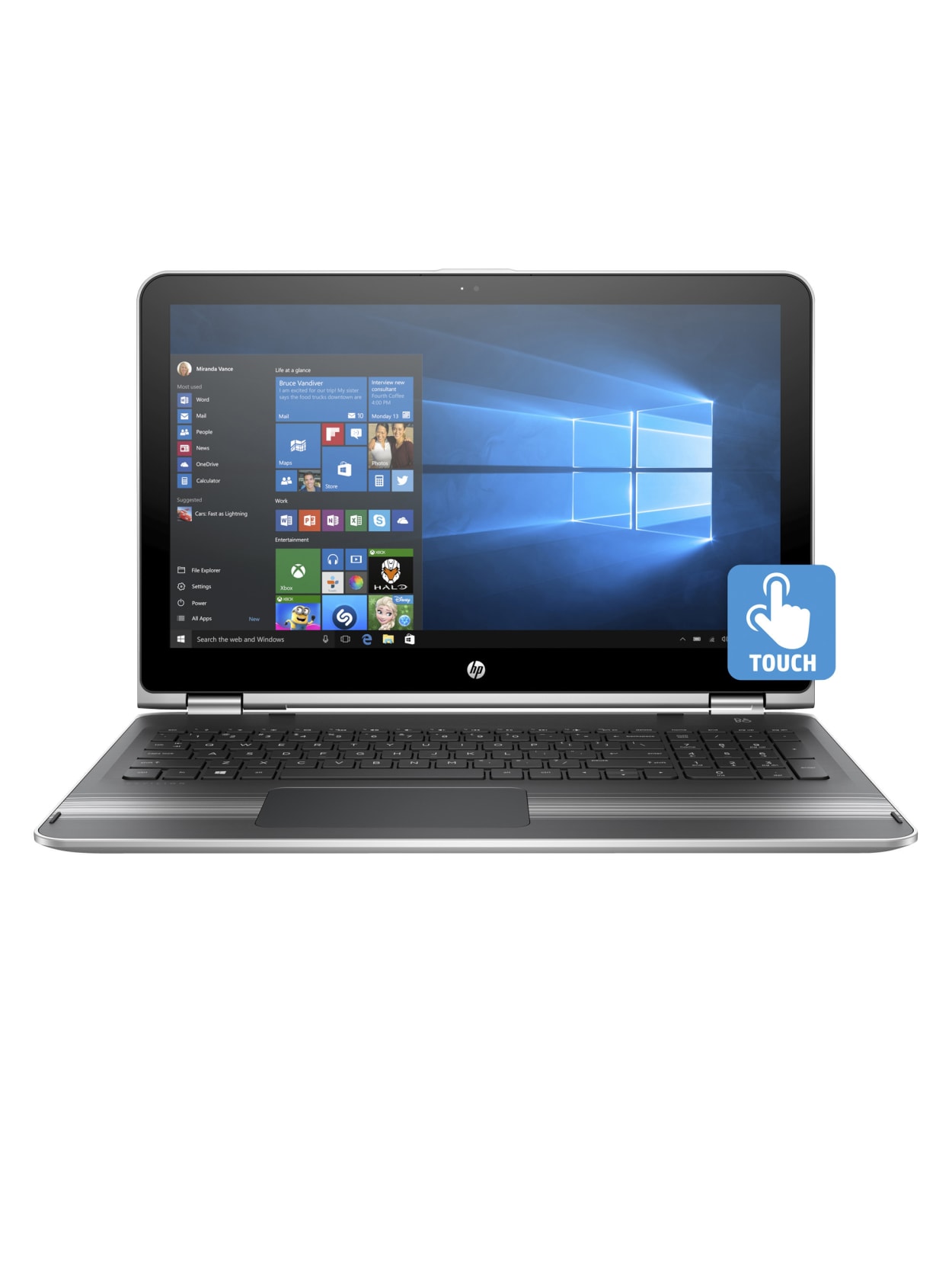 Hp Pavilion X360 15 Bk010nr Laptop 15 6 Touch Screen Intel Core 8gb Memory 1tb Hard Drive Windows 10 Office Depot