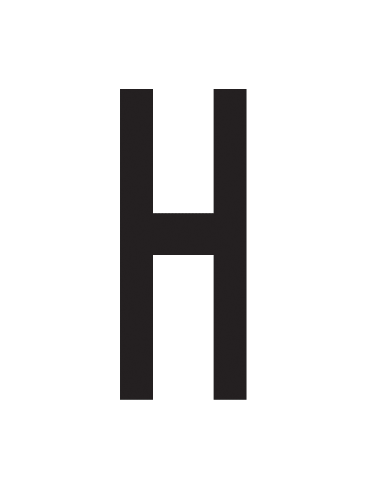 Office Depot Brand Vinyl Warehouse Labels Dl9310h Letter H 3 12 Blackwhite Case Of 50 Office Depot