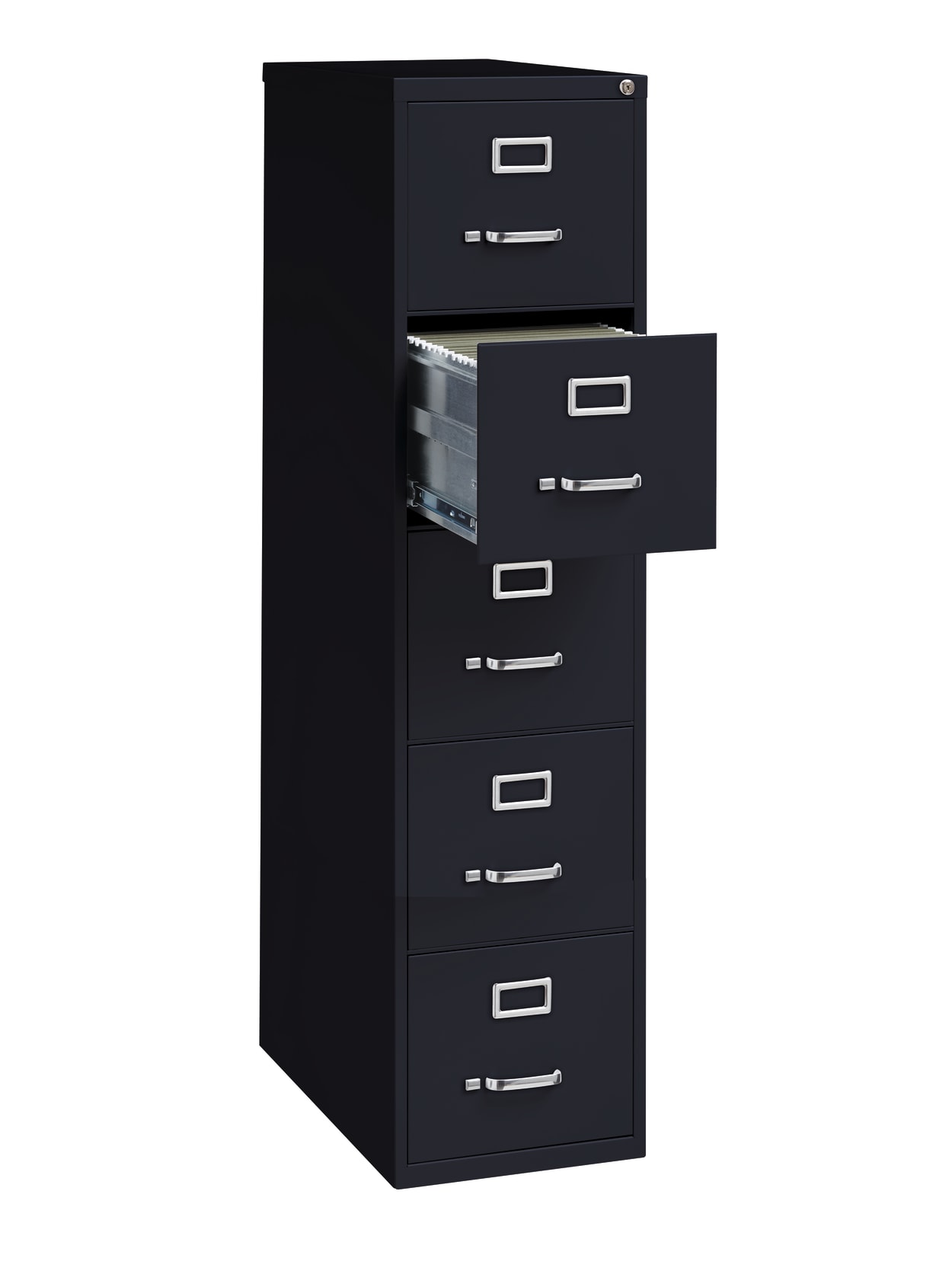 Workpro 5 Drawer Vertical File Cabinet Black Office Depot