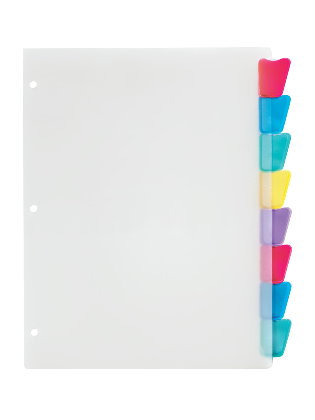 rack dividers plastic on Office Depot Brand Plastic Dividers With Insertable Rounded Tabs Assorted Colors 8 Tab Office Depot