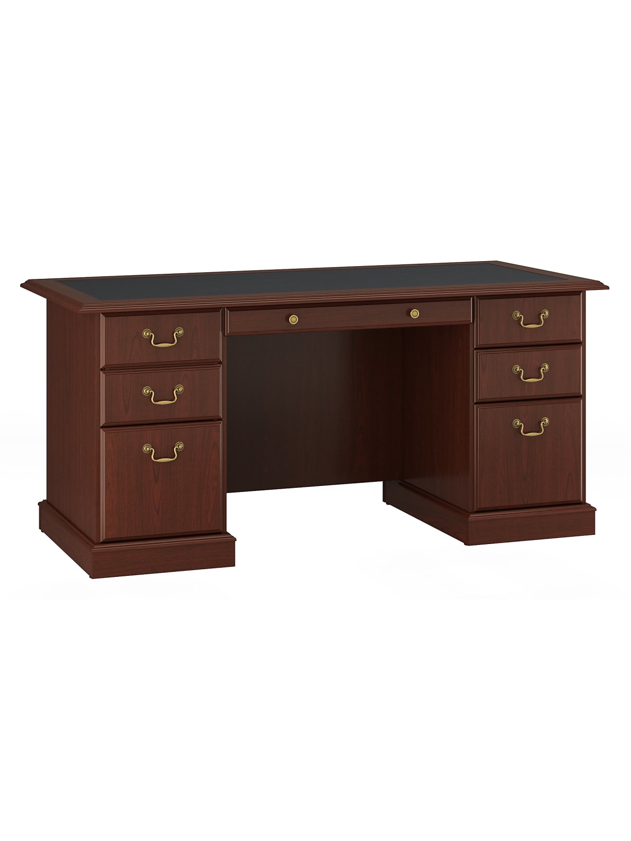 Bush Saratoga Executive Desk Harvestblack Office Depot