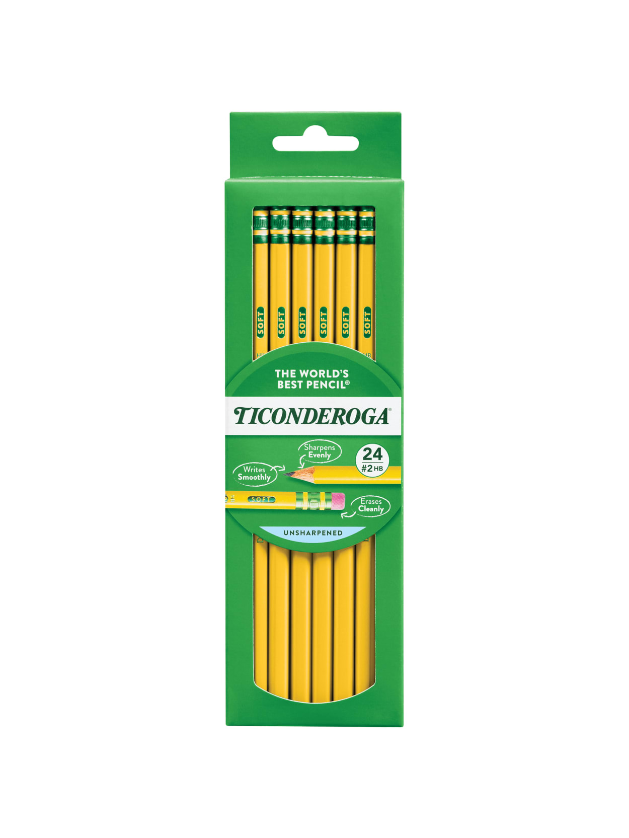 Ticonderoga Pencils 2 Lead Medium Soft Pack Of 24 Office Depot