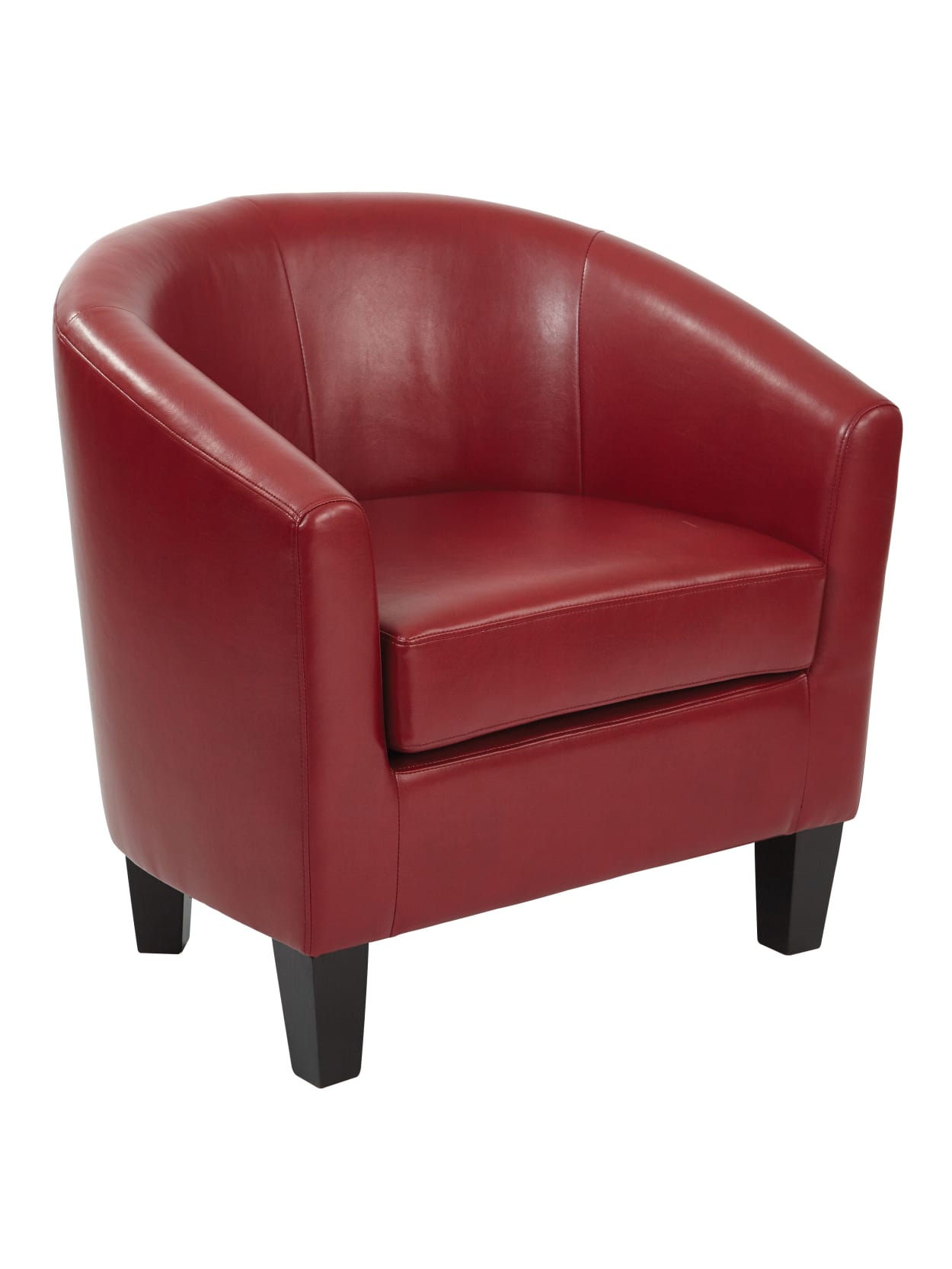 Ave Six Work Smart Ethan Tub Chair Cranberrydark Espresso Office Depot