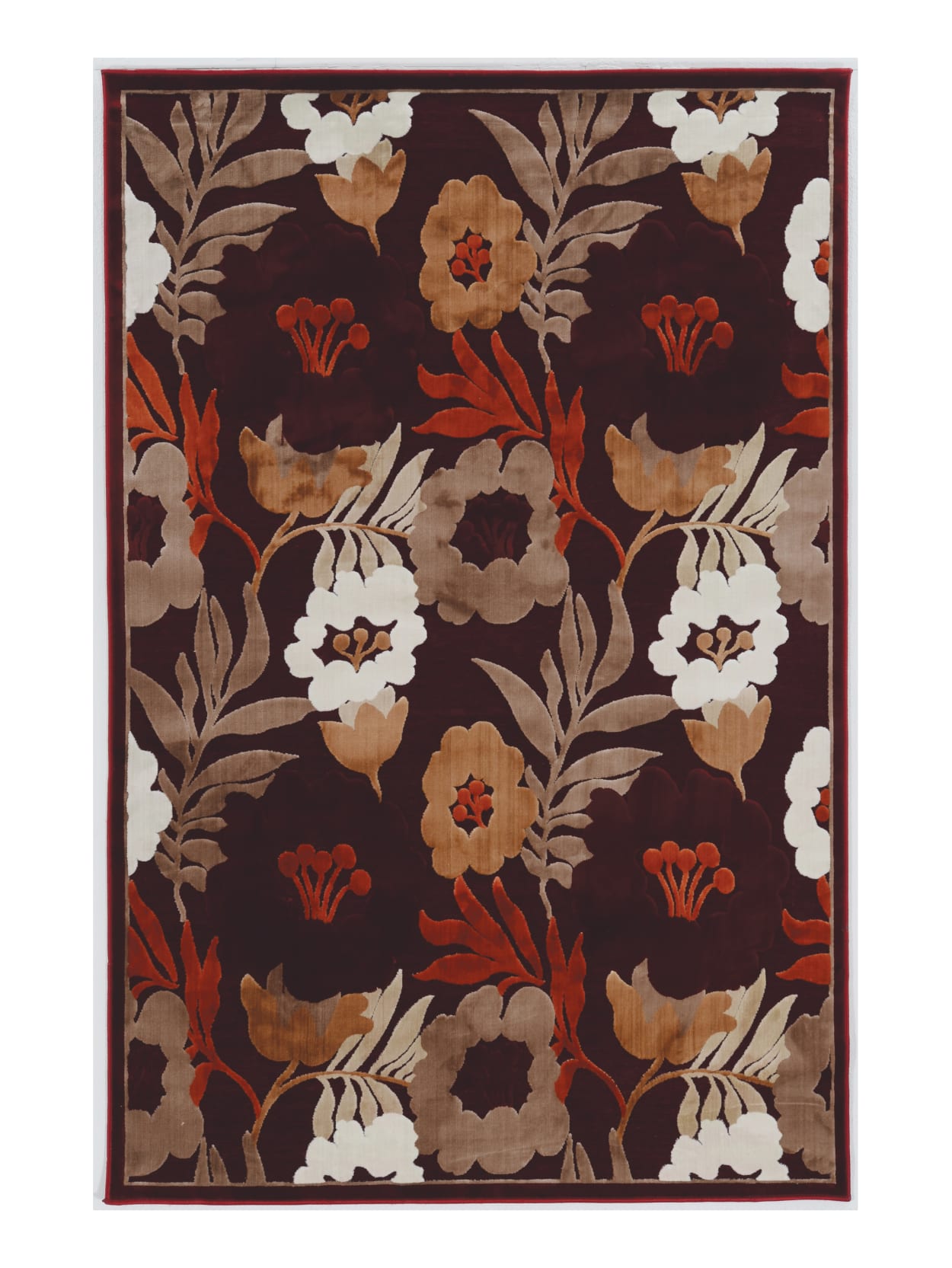 Linon Kymm Area Rug Marcie Brownred Office Depot