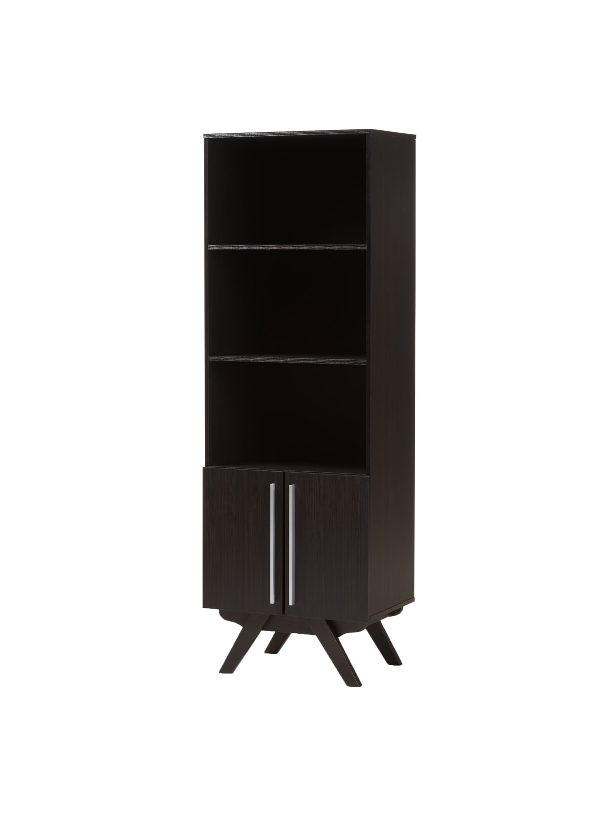 Baxton Studio Aubin Bookcase Dark Brown Office Depot