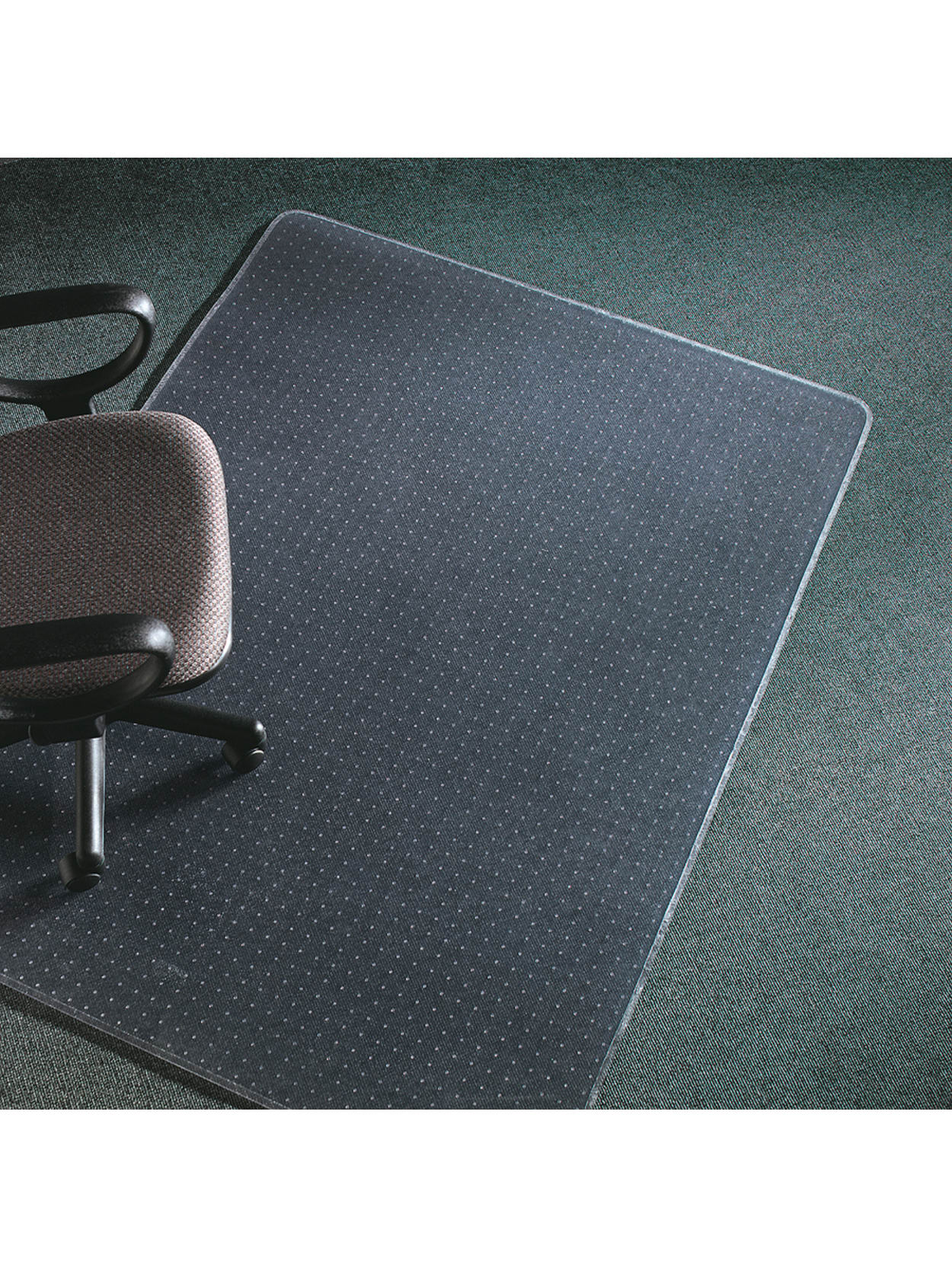 Deflect O Execumat Heavy Duty Vinyl Chair Mat For High Pile Carpets 60 X 60 Clear Office Depot