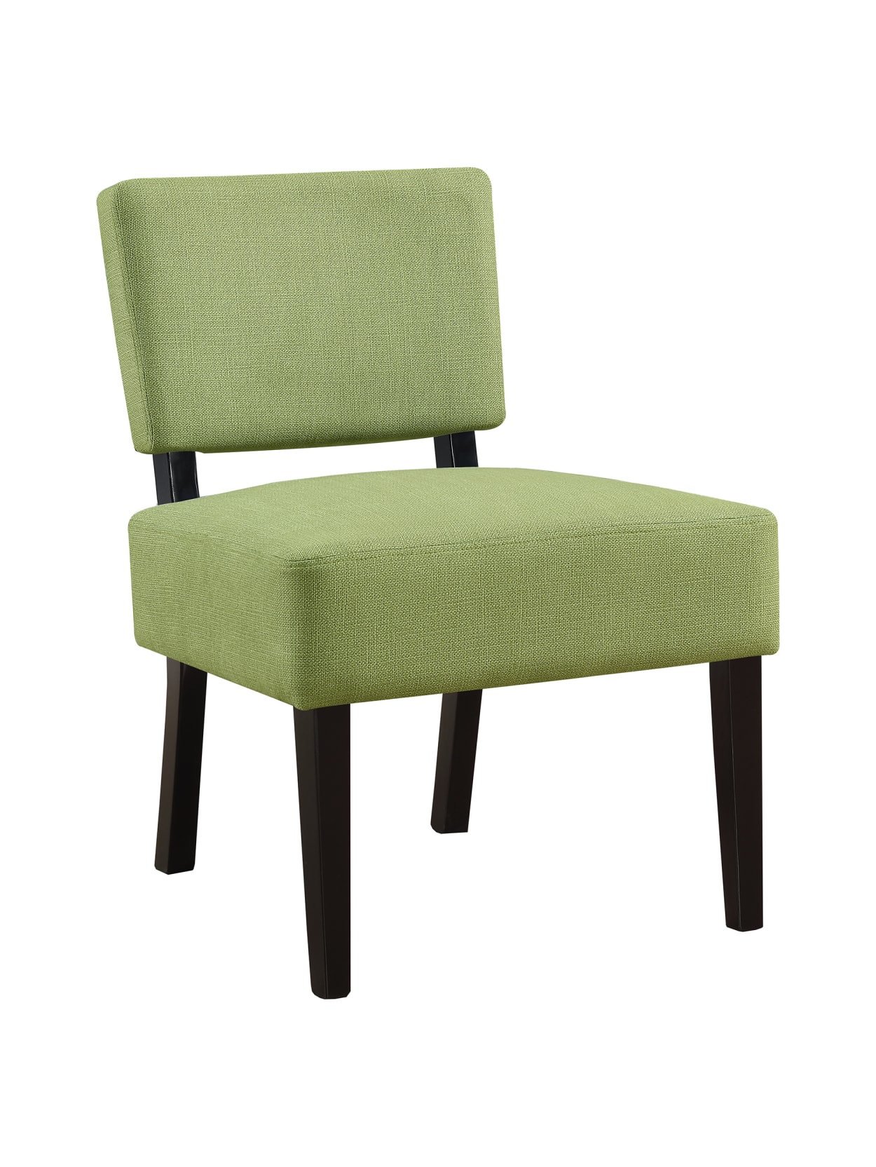Monarch Specialties Armless Accent Slipper Chair Lime Greenblack