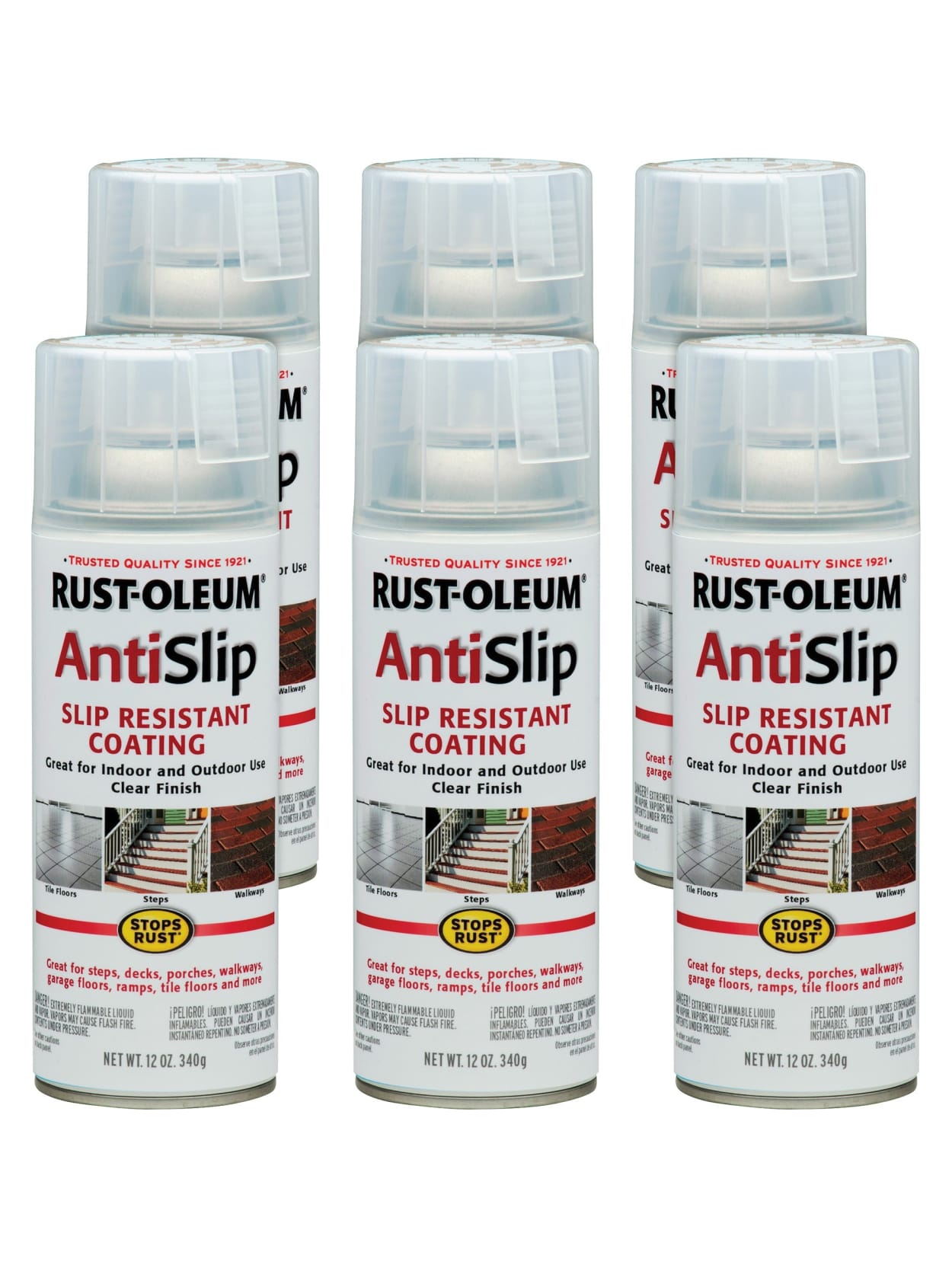Stops Rust Antislip Spray Ready To Use Spray 12 Fl Oz 0 4 Quart 6 Carton Clear Office Depot