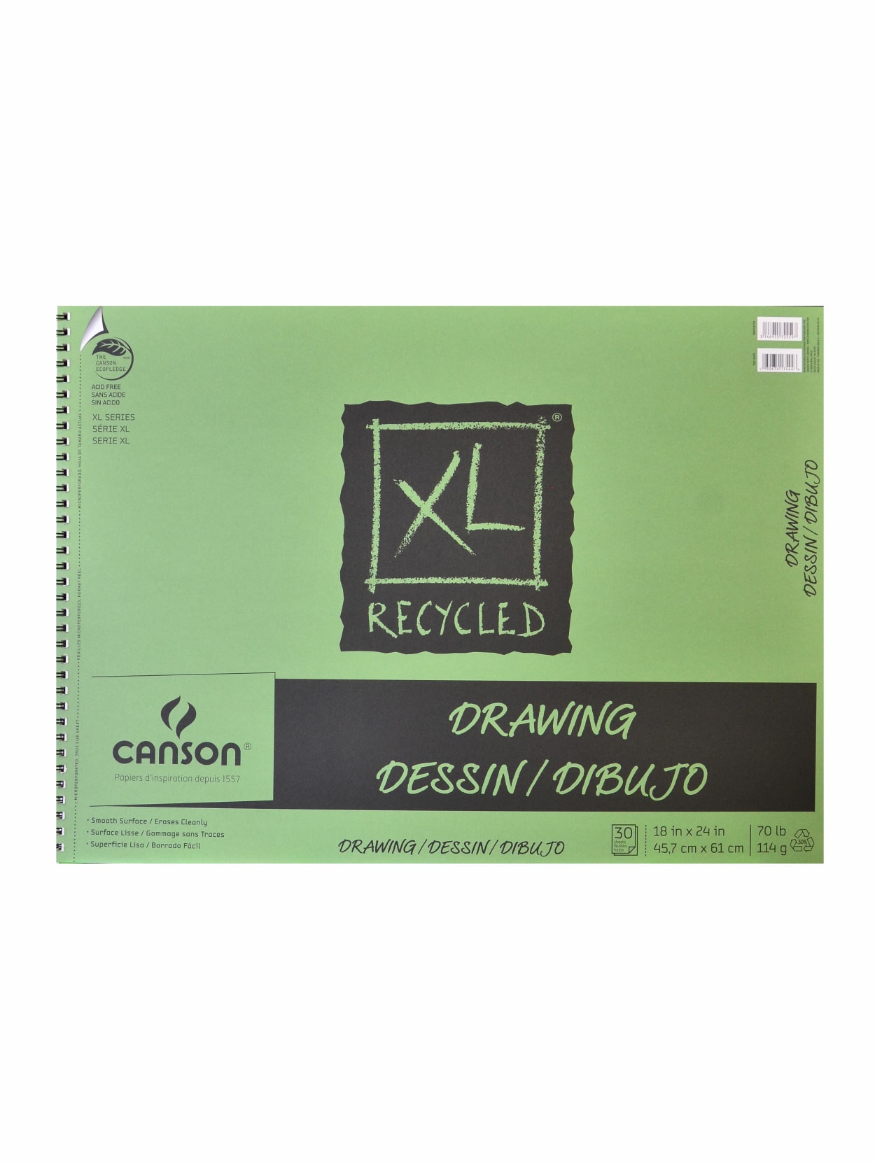 Canson Xl Drawing Pads 18 X 24 30 Sheets Per Pad Pack Of 2 Pads Office Depot