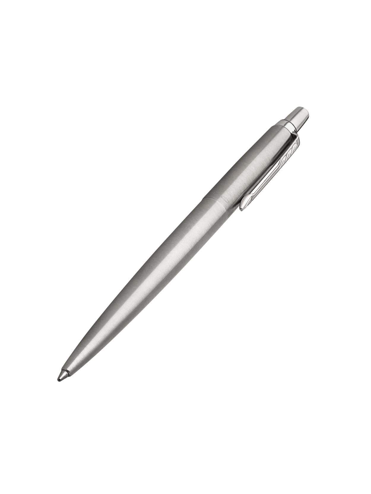 Parker Jotter Ballpoint Pen Medium Nib 0 7 Mm Stainless Steel Barrel Blue Ink Office Depot For that reason, parker never adopted the lever for their top quality pens, preferring to use a button enclosed by a blind cap at the barrel end to activate the pressure bar. parker