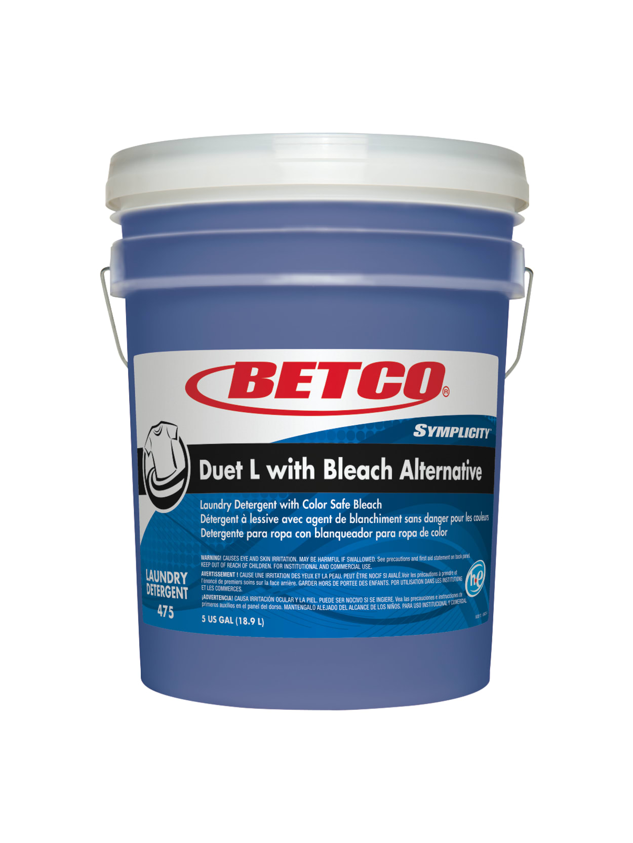 Betco Symplicity Duet L Detergent With Bleach Alternative 5 Gallon