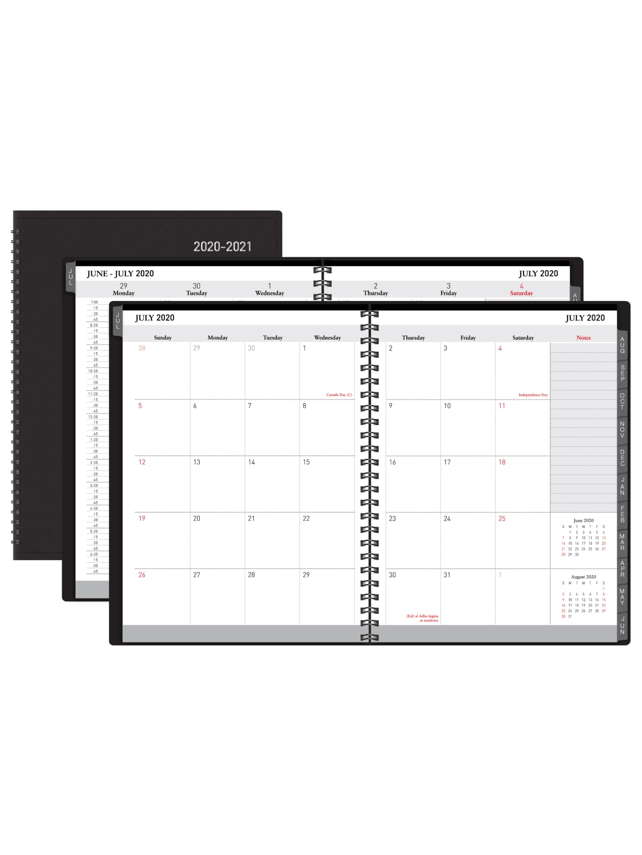 Office Depot Weeklymonthly Academic Planner Vertical Format 8 X 11 30percent Recycled Black July 2020 To August 2021 Office Depot